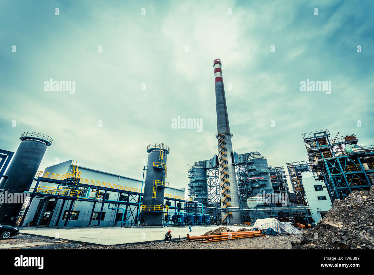 Sky no one in high rise building building technology hi-res stock ...
