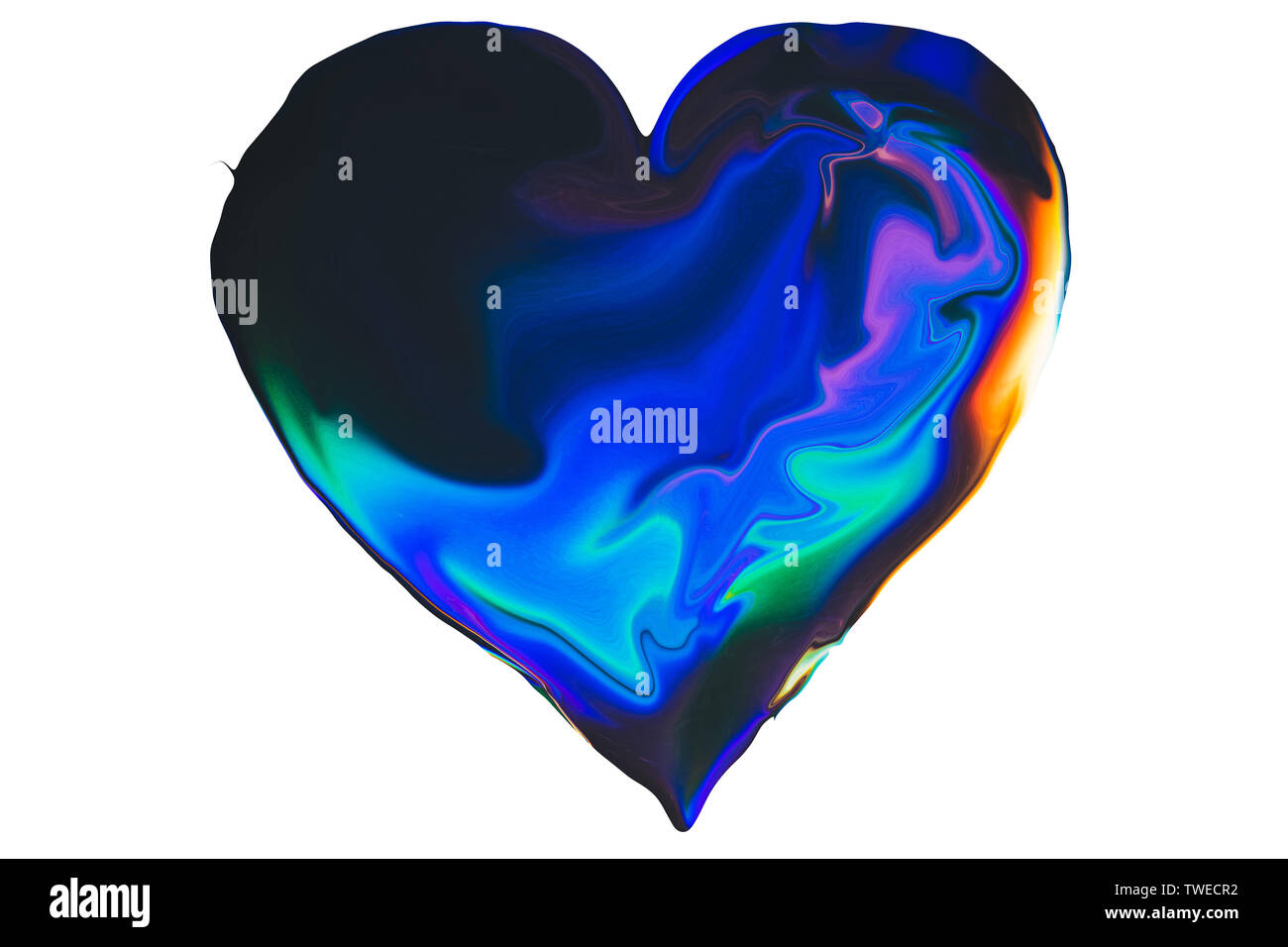 bright and colorful heart on a white background Stock Photo - Alamy