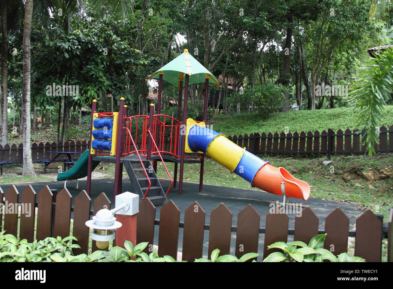 Slide in a playground, Malaysia Stock Photo
