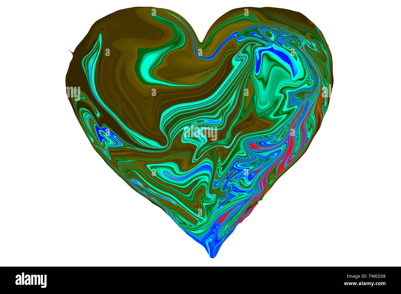 bright and colorful heart on a white background Stock Photo - Alamy