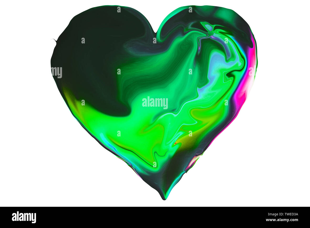 bright and colorful heart on a white background Stock Photo - Alamy