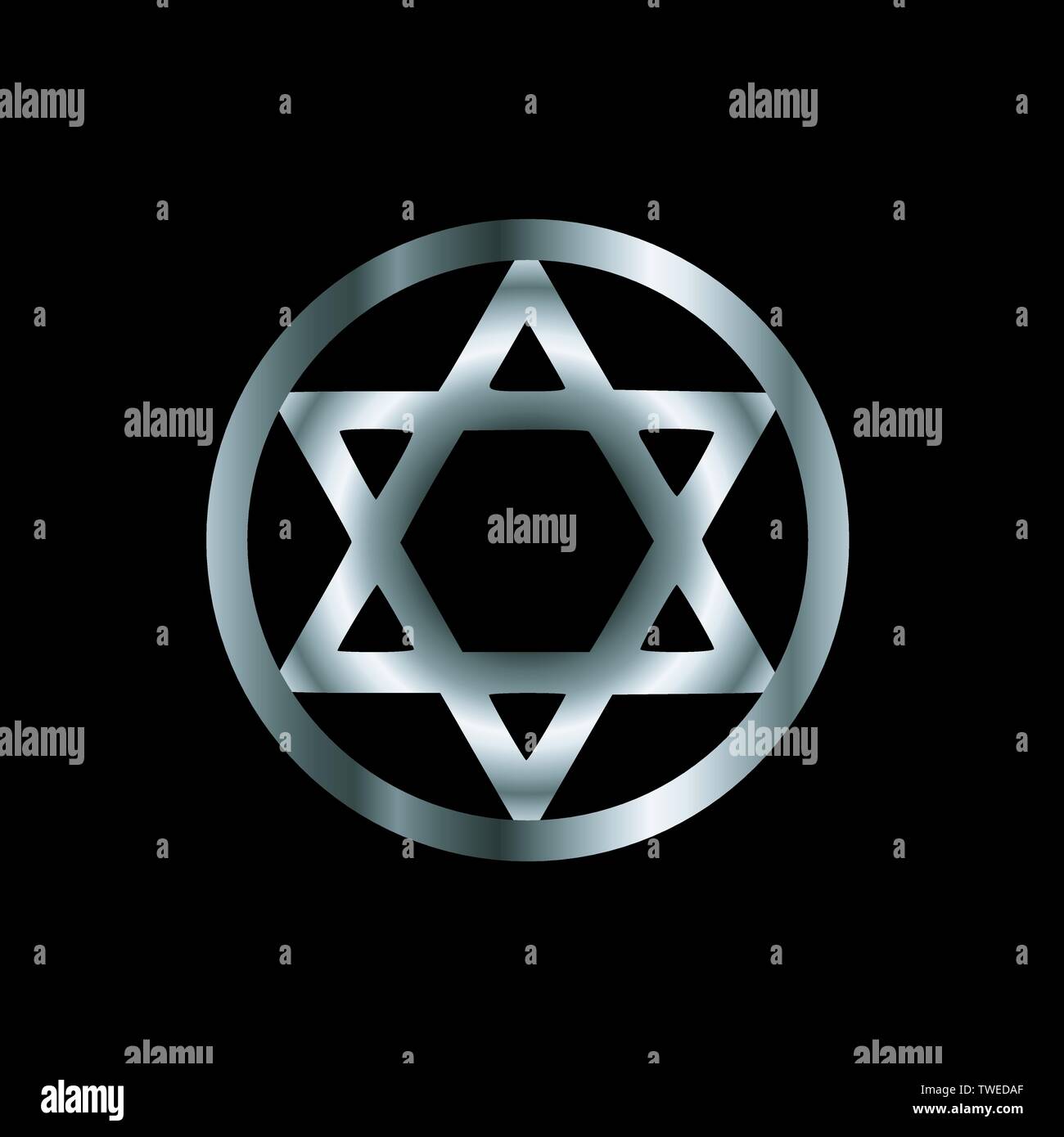 The seal of Solomon- a magical symbol or Hexagram Stock Vector
