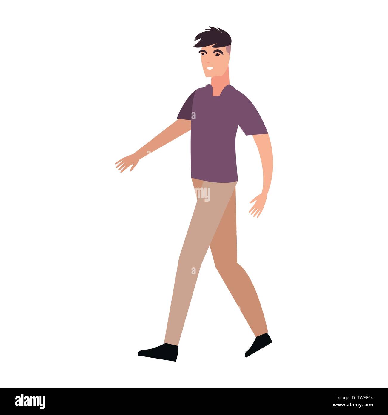 man character male casual clothes vector illustration Stock Vector ...