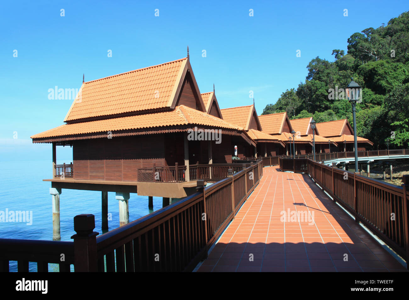 Chalets at the seaside, Langkawi Island, Malaysia Stock Photo - Alamy