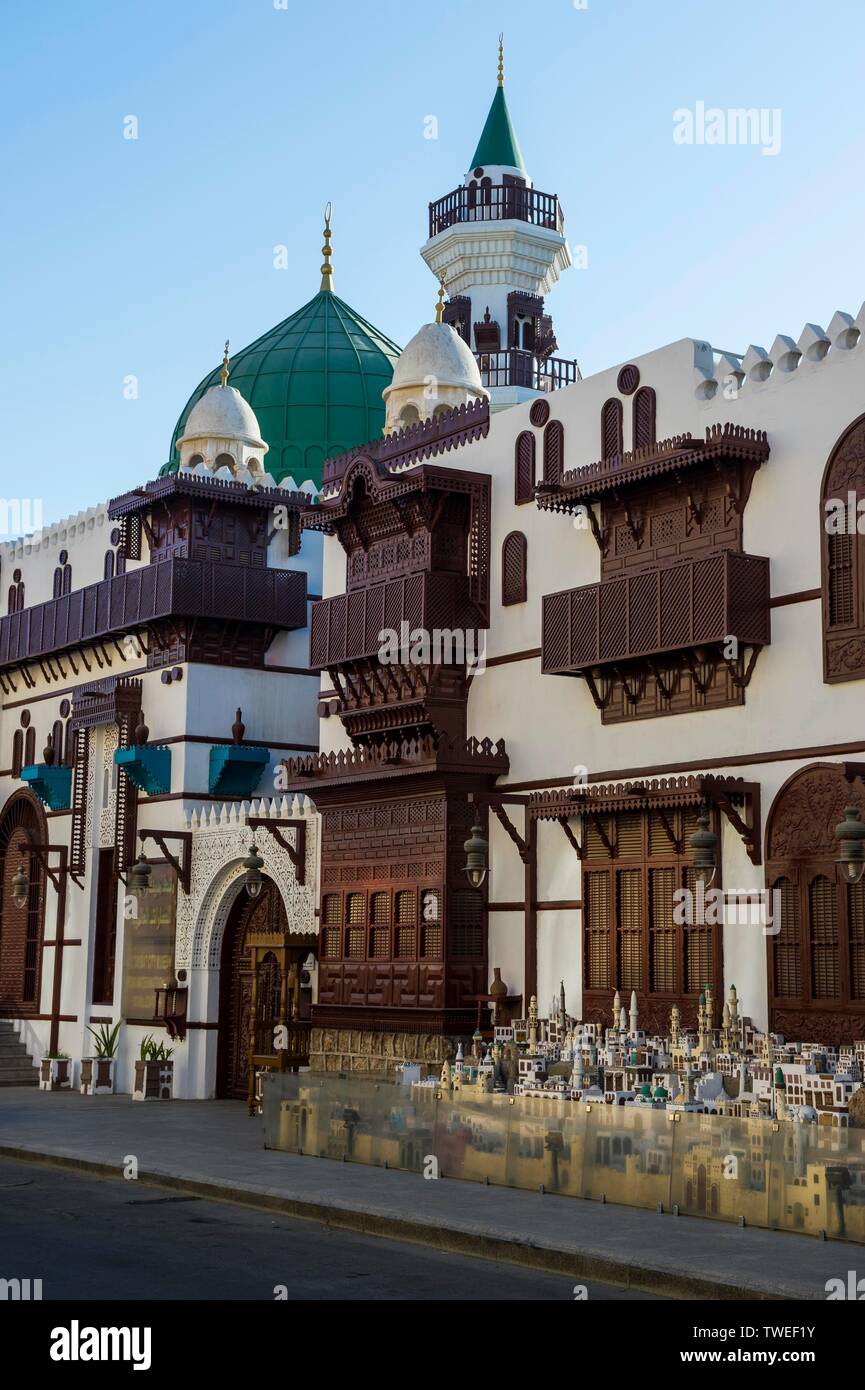 Building in Al Taybat City Museum, Old Town, Unesco world heritage sight, Jeddah, Saudi Arabia Stock Photo