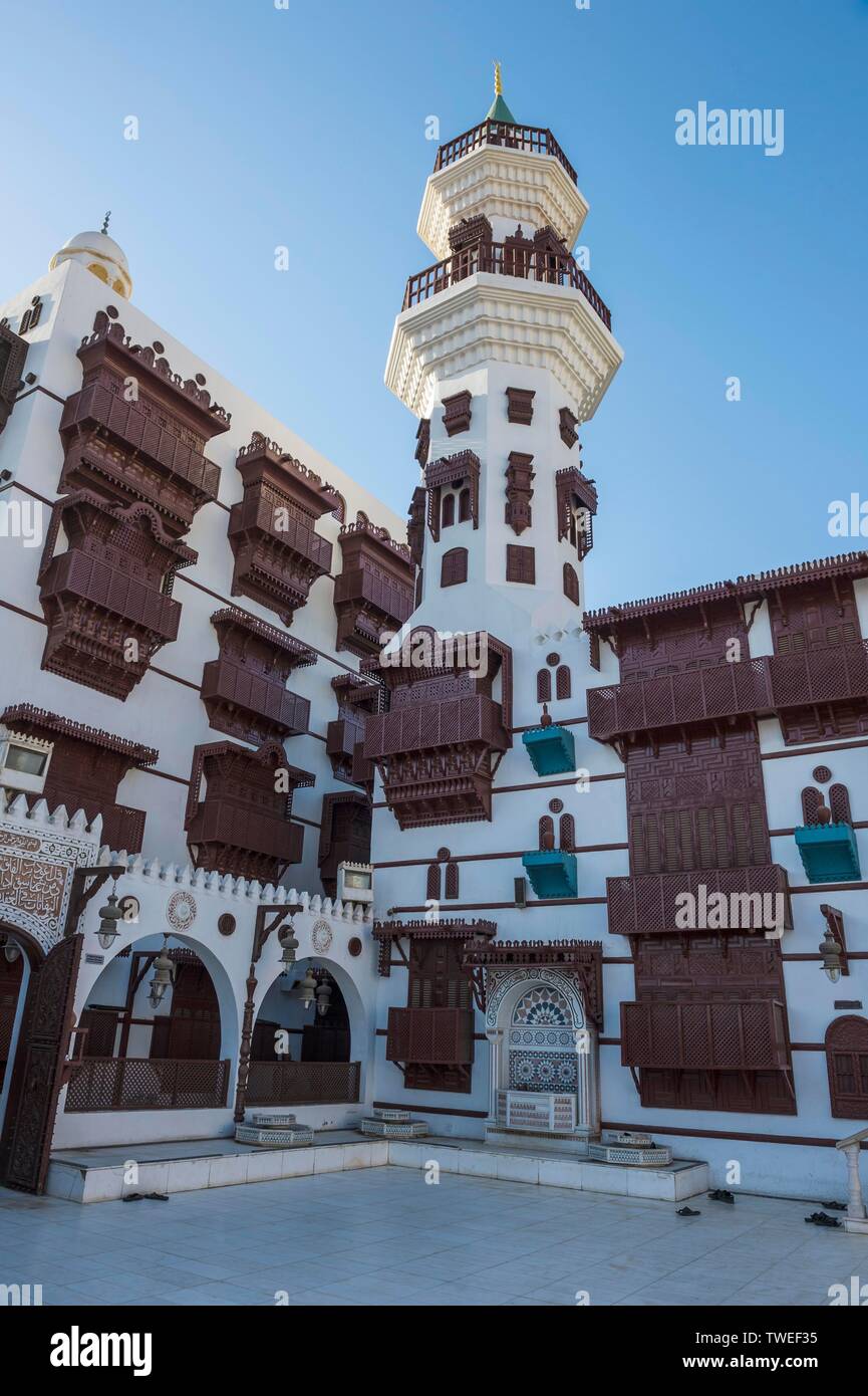Building in Al Taybat City Museum, Old Town, Unesco world heritage sight, Jeddah, Saudi Arabia Stock Photo