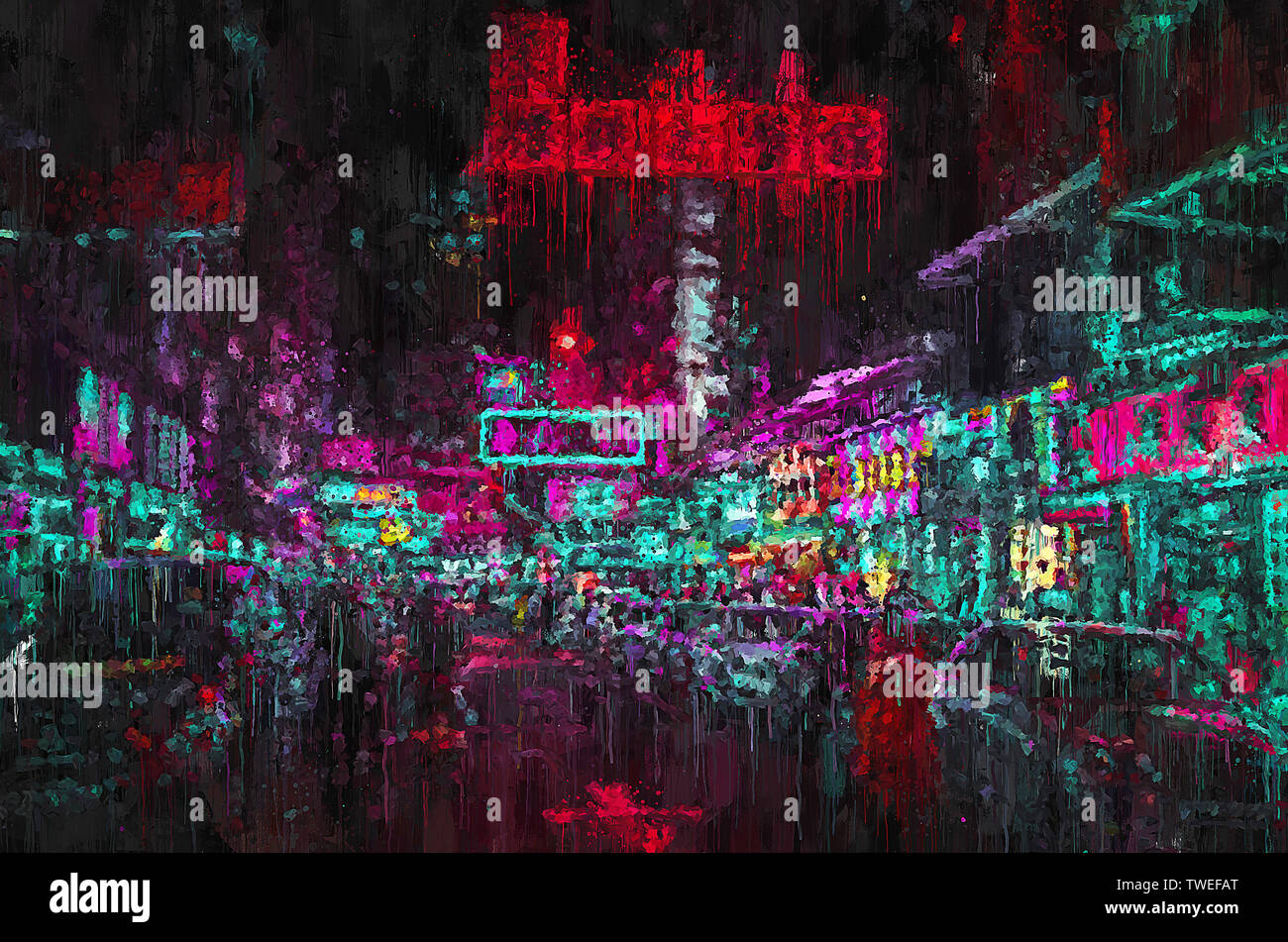 Cyberpunk tokyo nightlife hi-res stock photography and images - Alamy