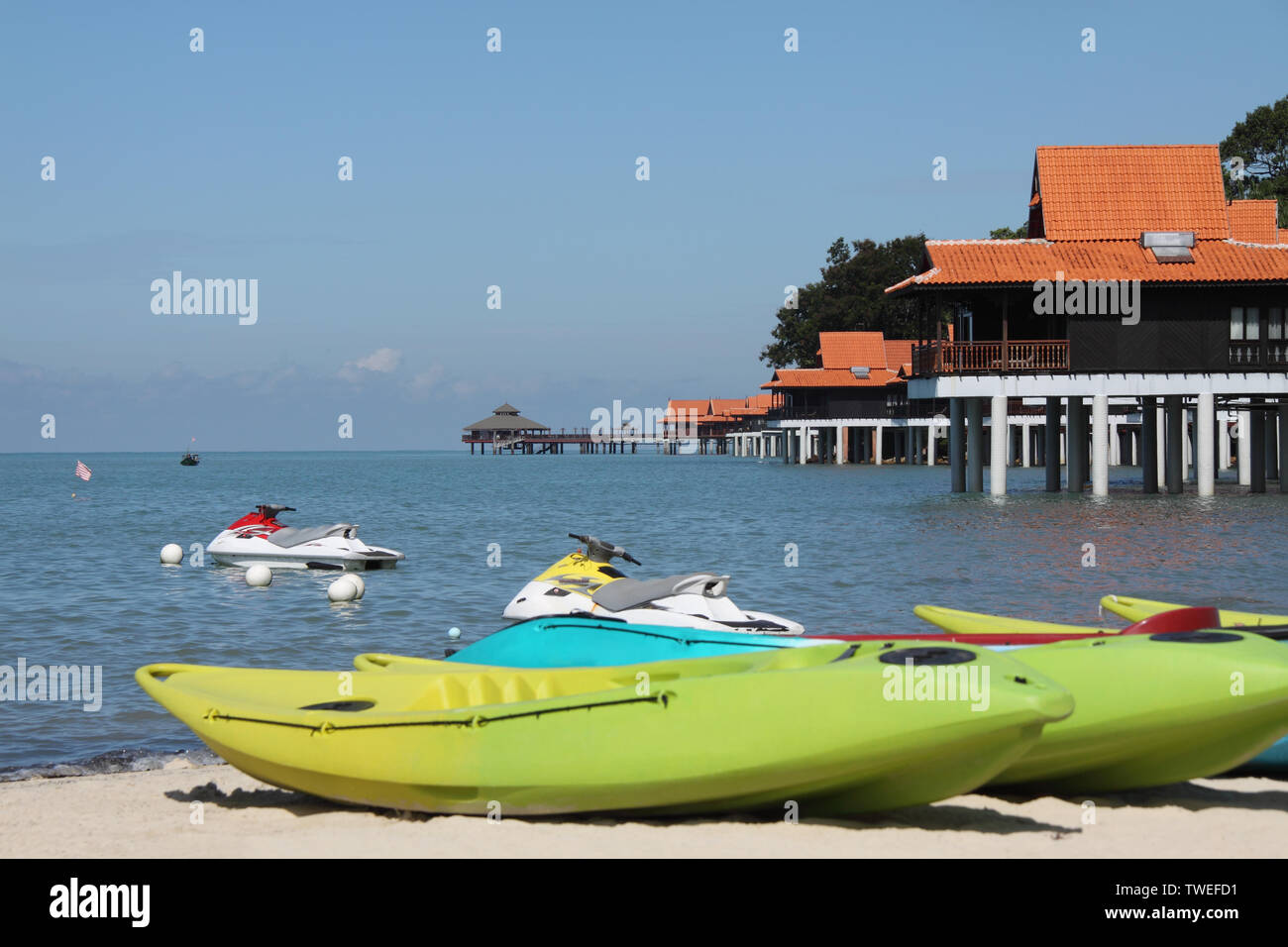 Tourist resort at the seaside, Langkawi Island, Malaysia Stock Photo ...