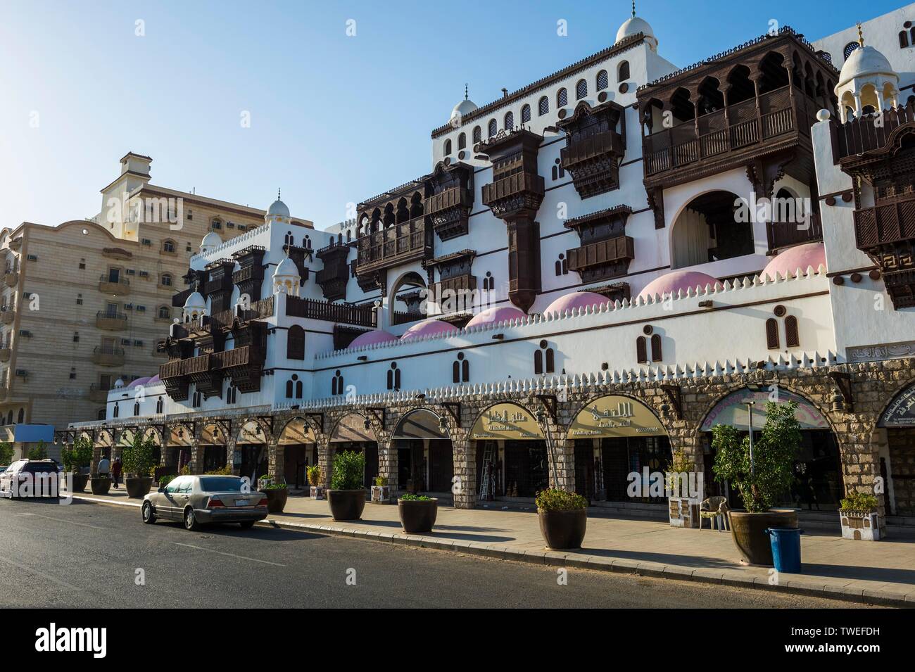 Building Al Taybat City Museum, Old Town, Unesco world heritage sight, Jeddah, Saudi Arabia Stock Photo