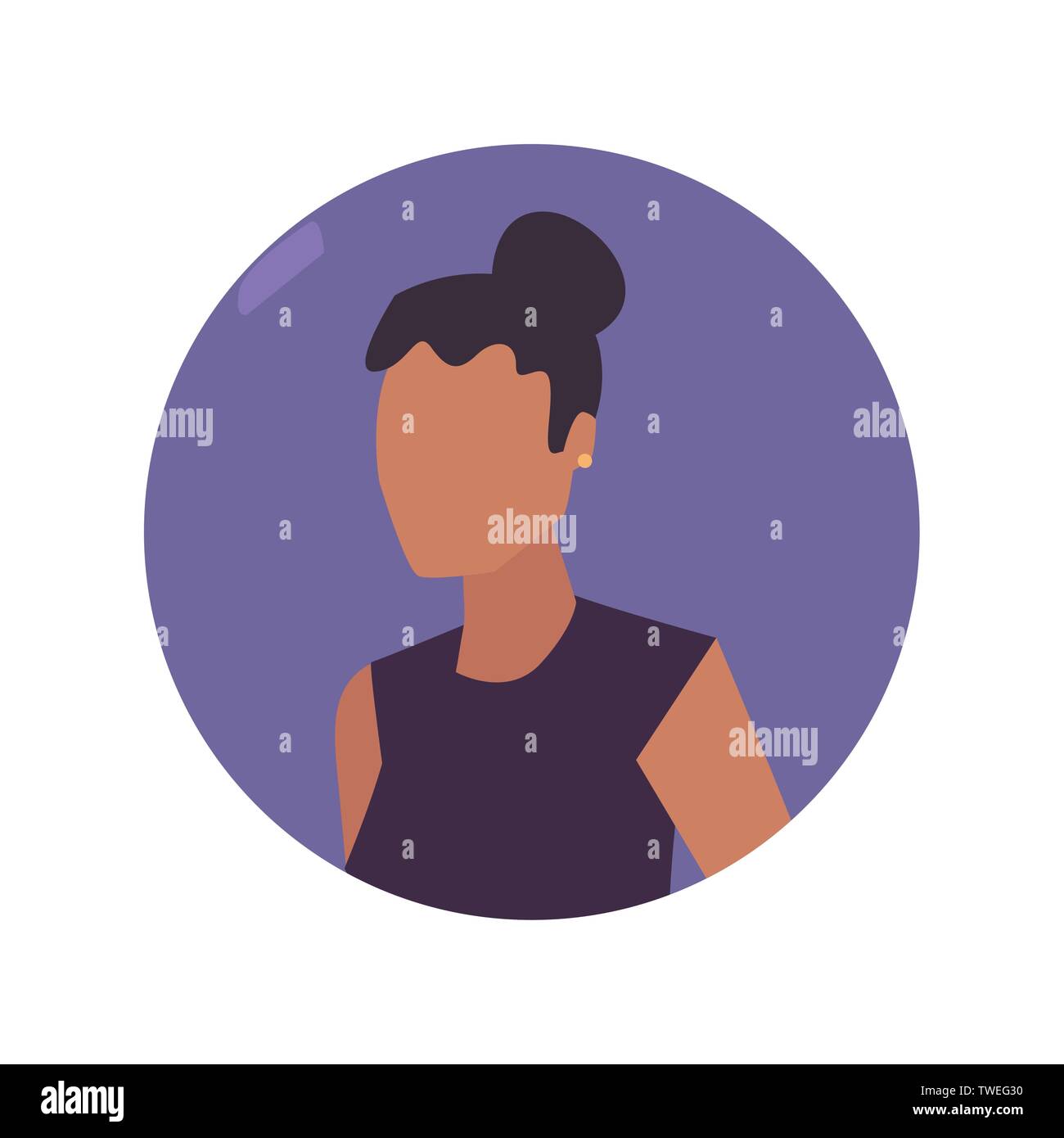 woman female character portrait design vector illustration Stock Vector ...