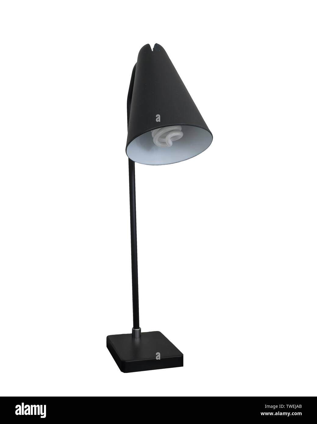 Black lamp modern interior,isolated on background Stock Photo