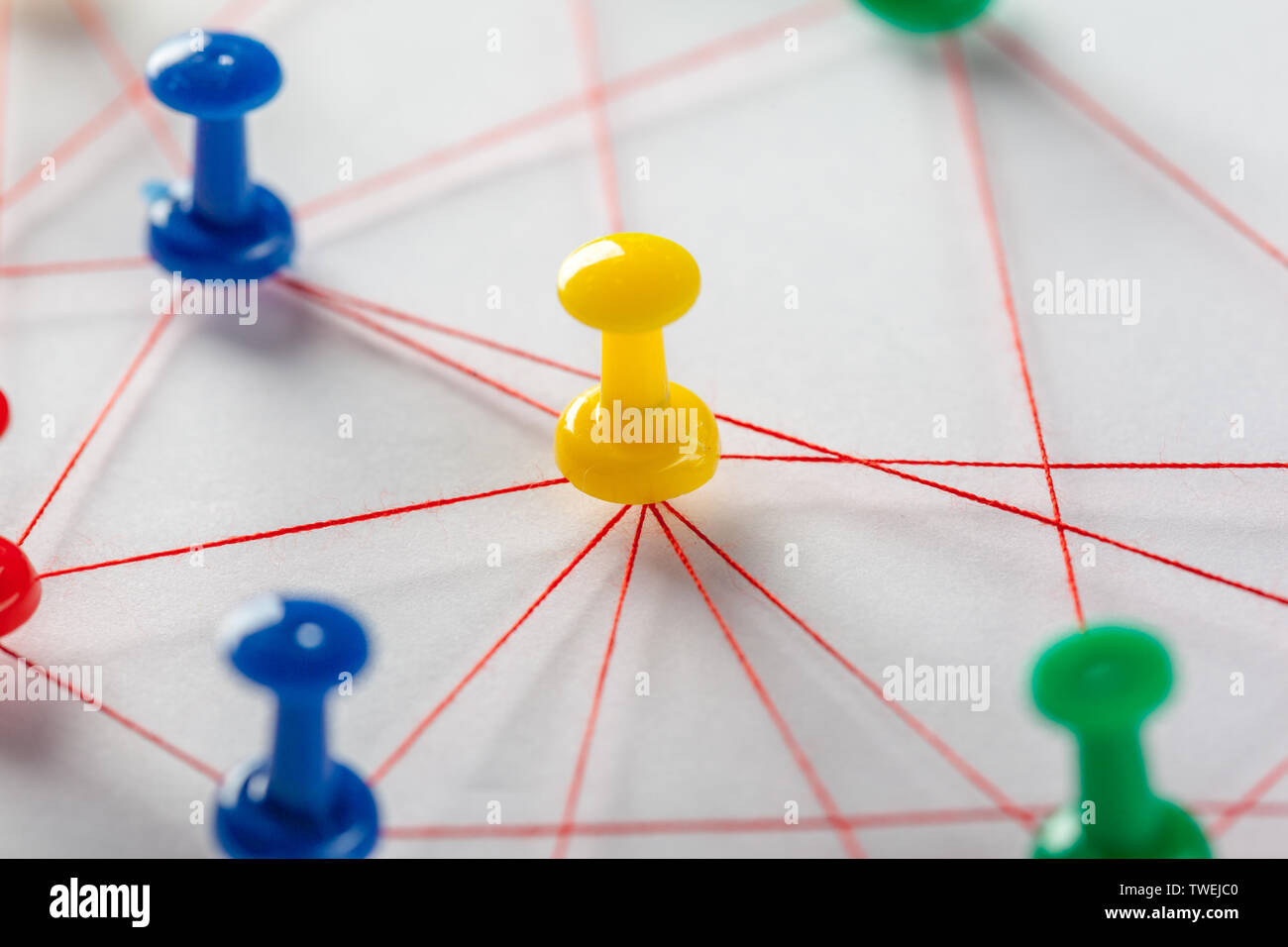 Pins Reseau Network with pins Stock Photo - Alamy