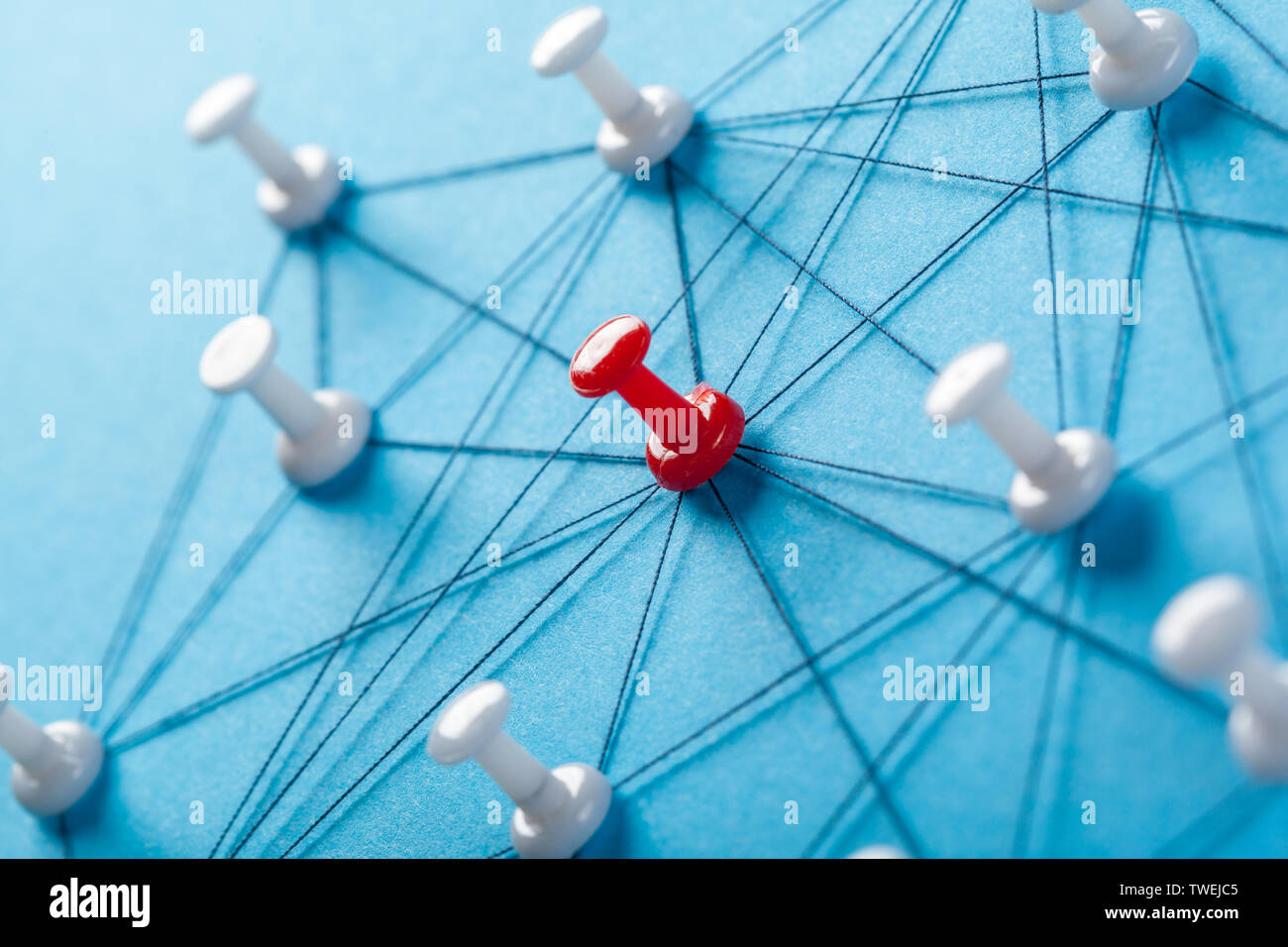 Network with pins Stock Photo Alamy