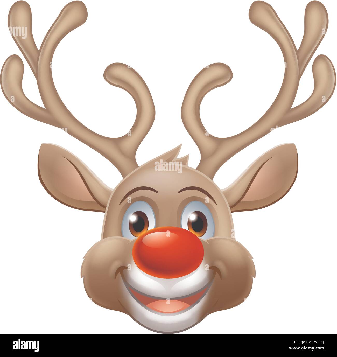 Christmas Reindeer Cartoon Character Stock Vector Image & Art - Alamy