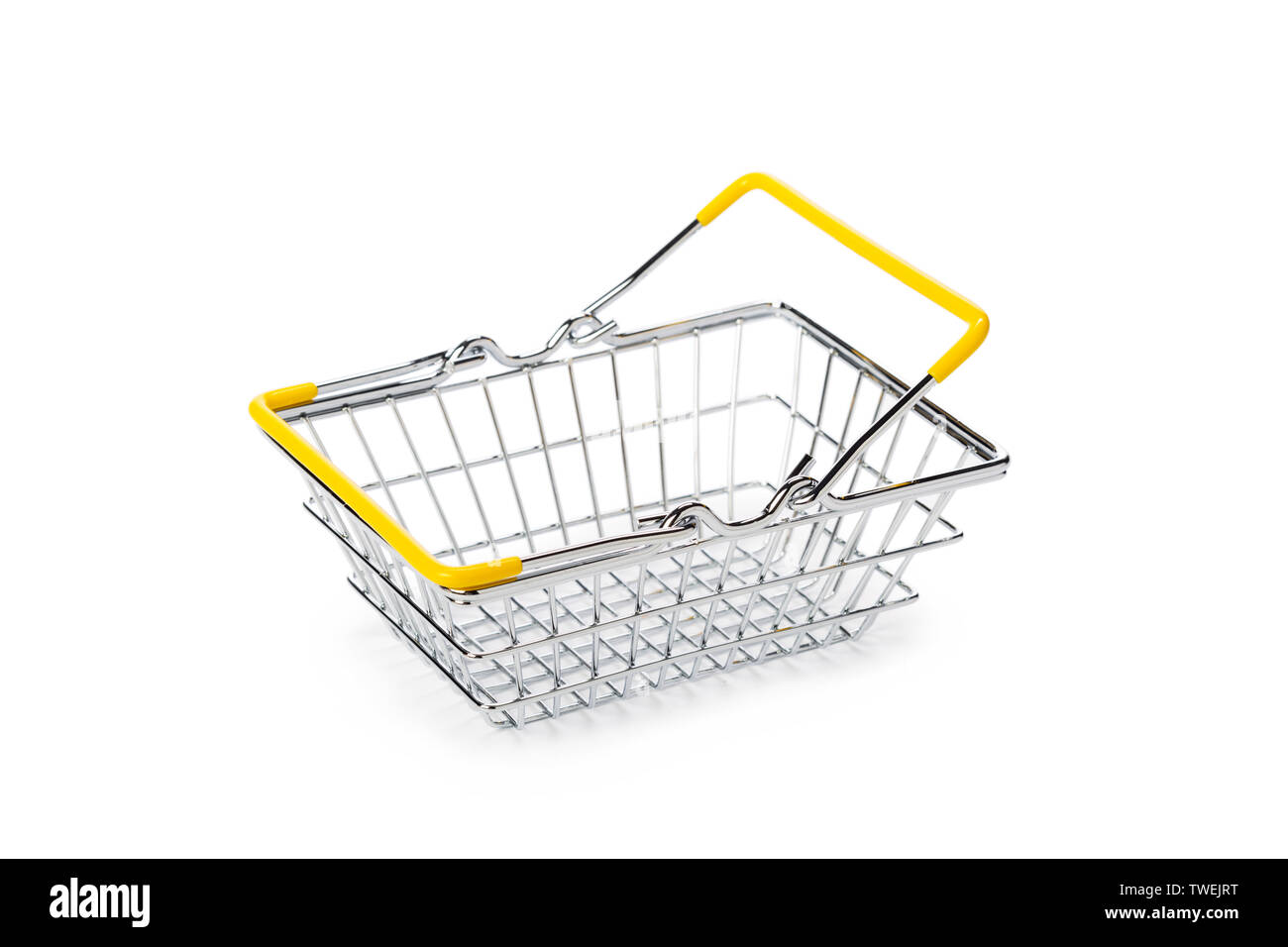 Shopping basket isolated on white background Stock Photo - Alamy