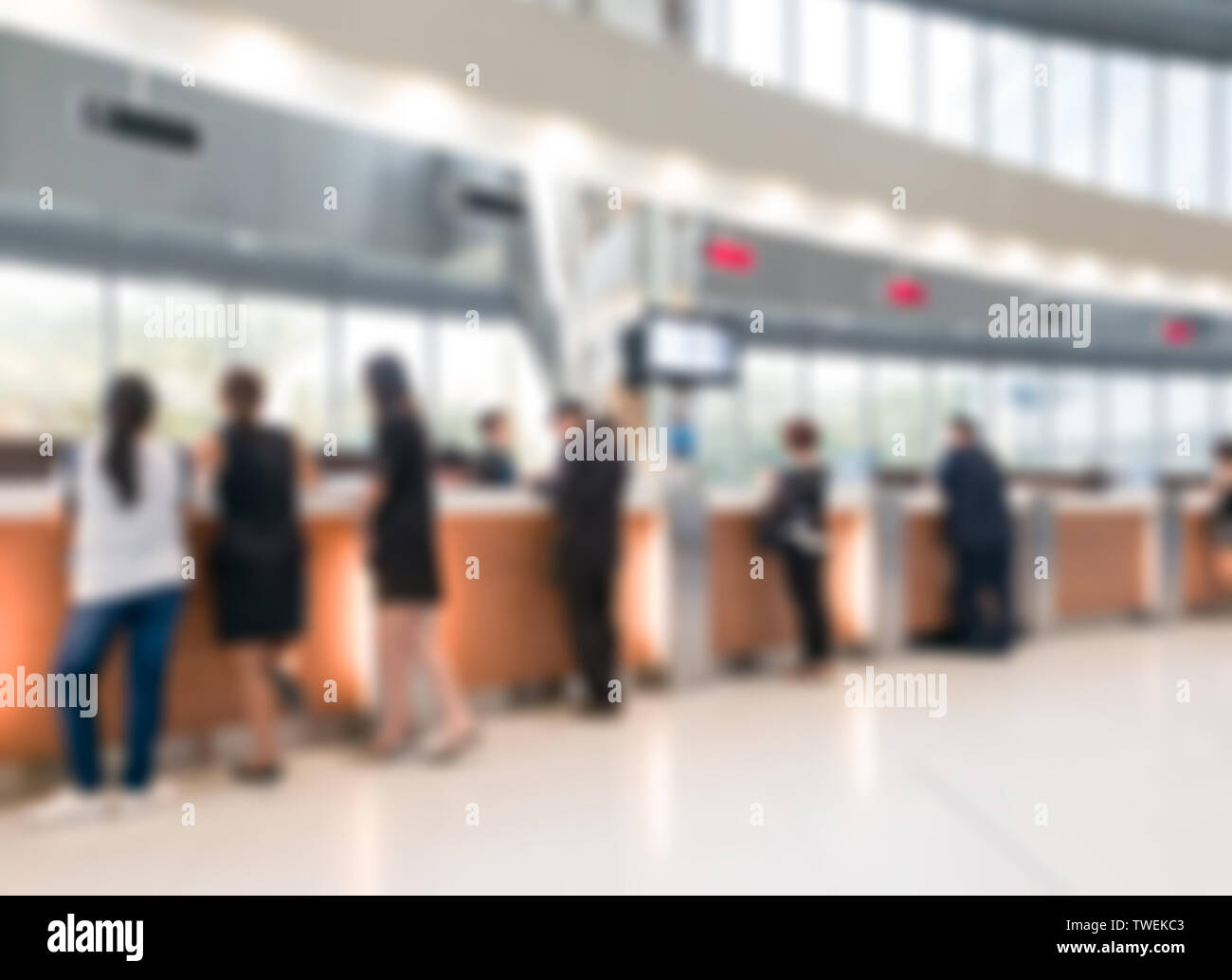 Inside bank queue hi-res stock photography and images - Alamy