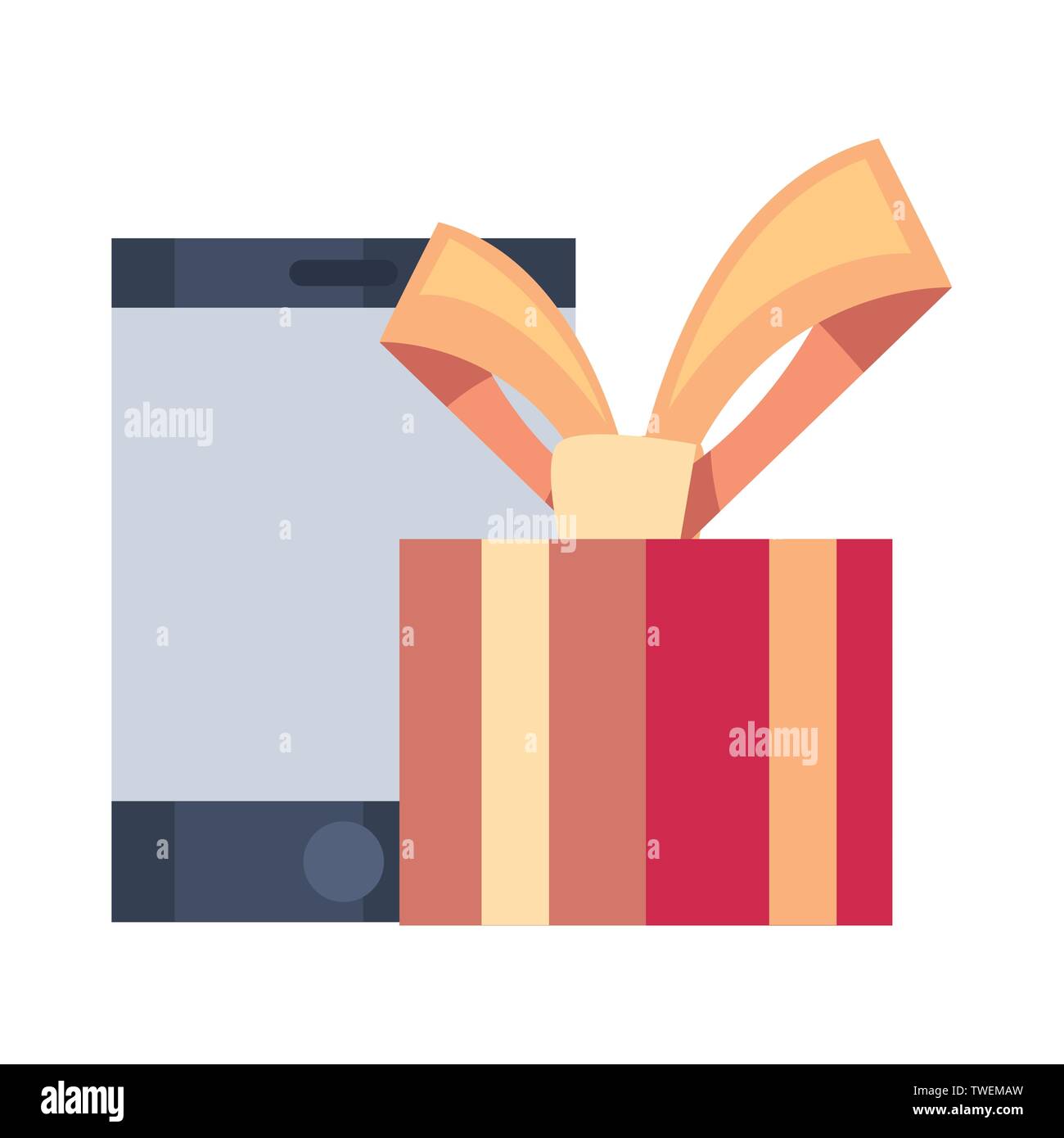 smartphone gift box fast delivery vector illustration Stock Vector ...