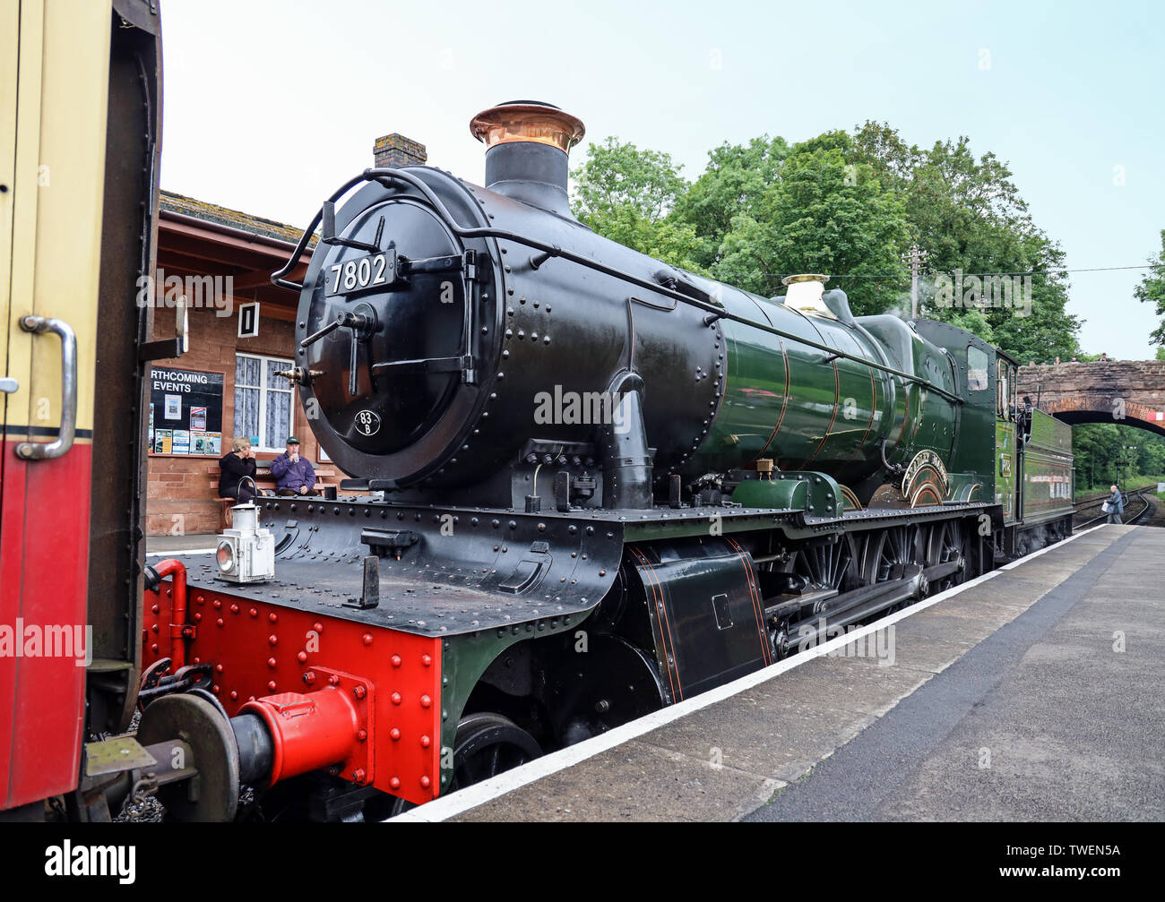 West Somerset Railway runs across North Somerset. Run by staff and volunteers carries day trippers, communters, enthusiasts and tavellers to the north Stock Photo