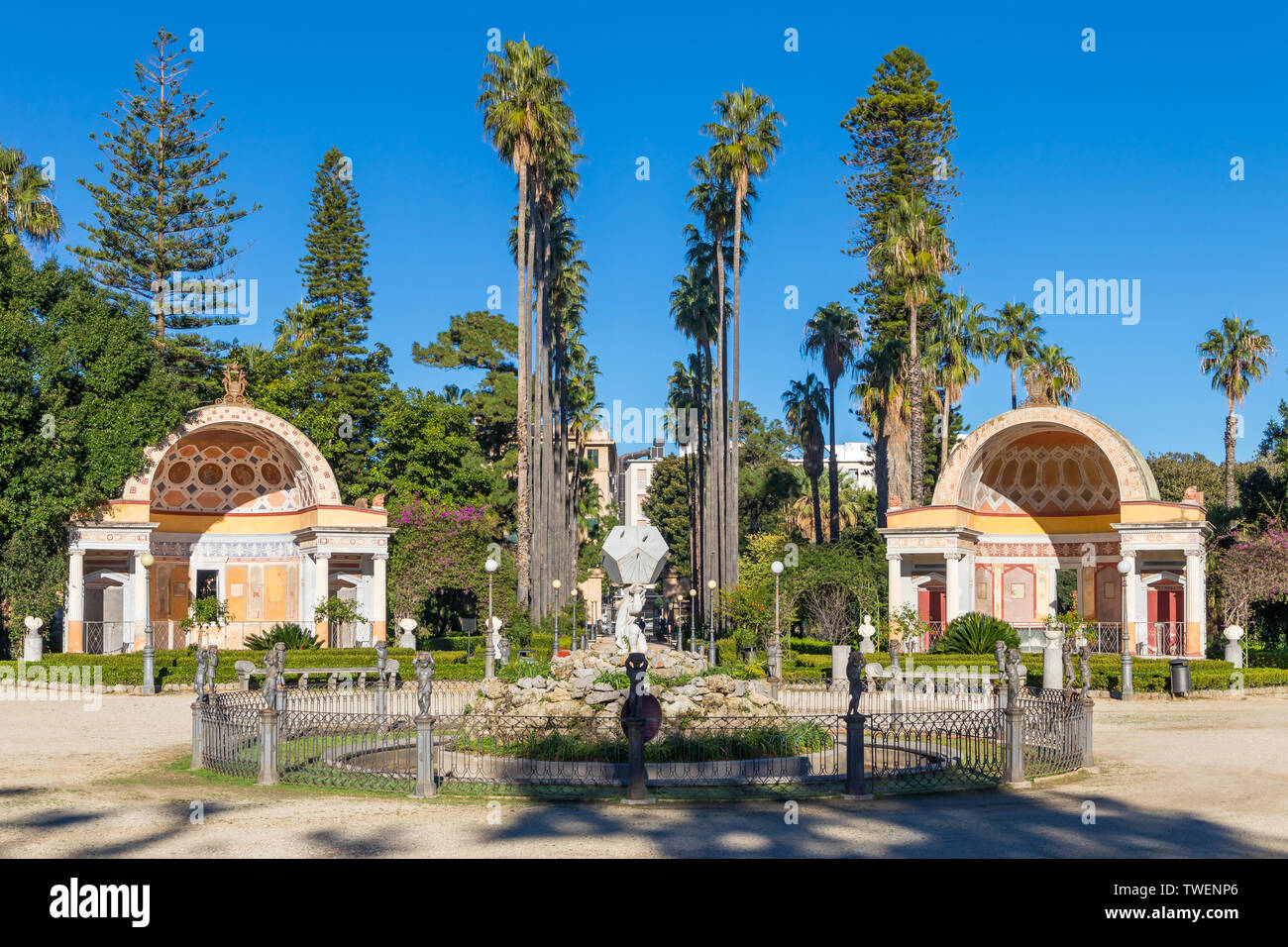 Villa Giulia Park, Palermo, Sicily, Italy, Europe Stock Photo
