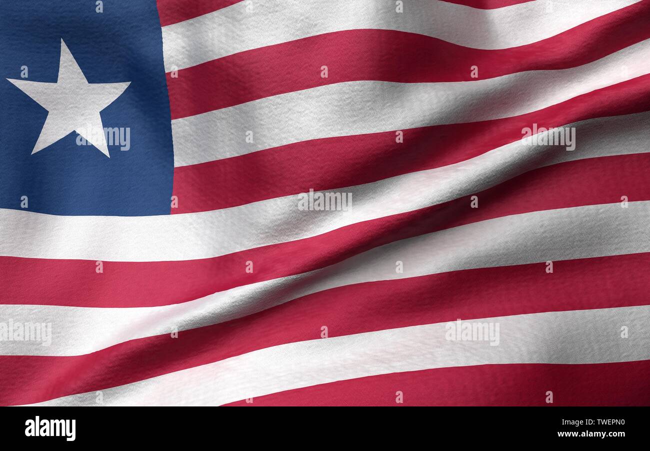 3D Illustration of Liberia Flag Stock Photo - Alamy