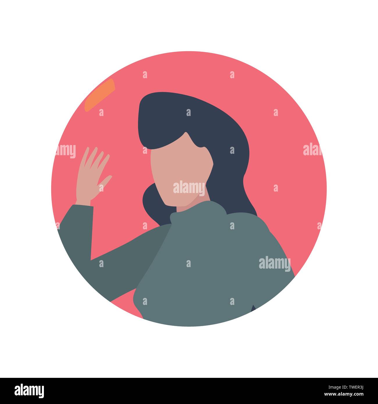woman female character portrait design vector illustration Stock Vector ...
