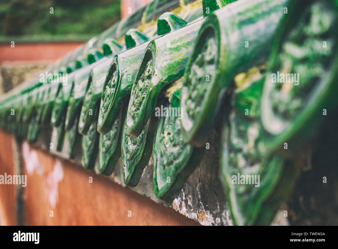 Red wall tiles Stock Photo - Alamy