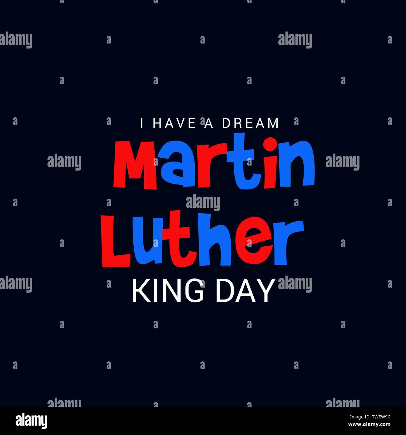 Vector illustration of Martin Luther king Day With text i have a dream ...