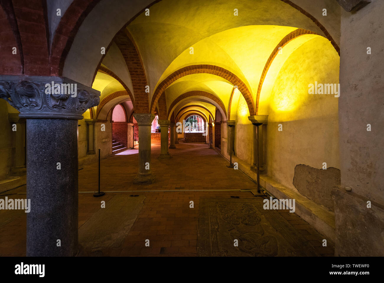 Kloster Jerichow in Sachsen-Anhalt, Krypta Stock Photo