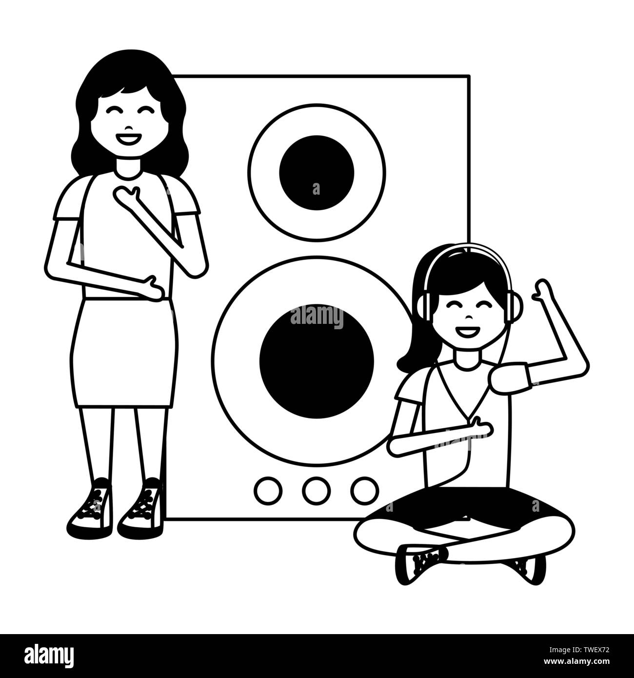 People Listening Music Stock Vector Image Art Alamy people-listening-music-stock-vector-image-art-alamy