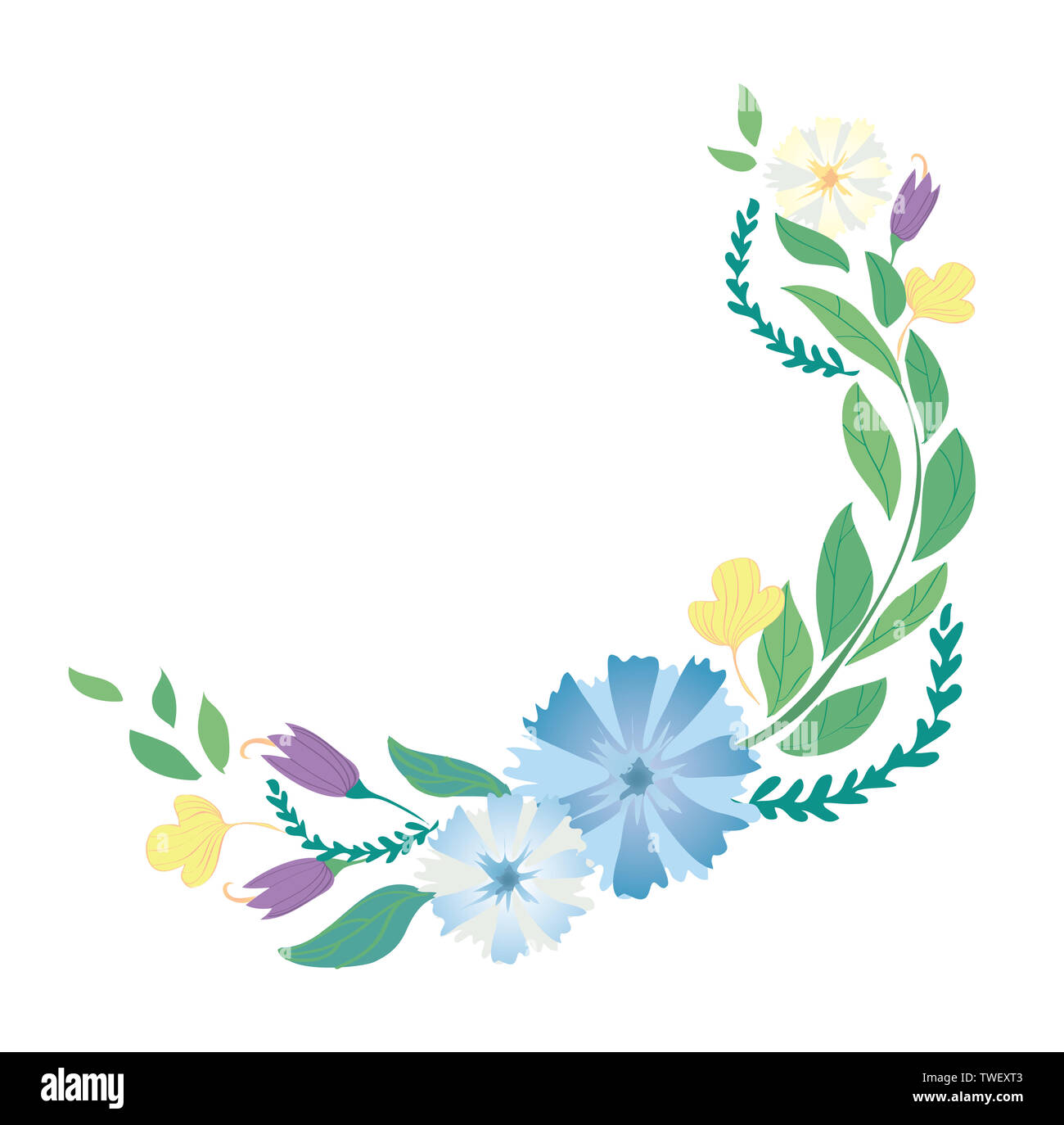 Pastel watercolor flower hi-res stock photography and images - Alamy