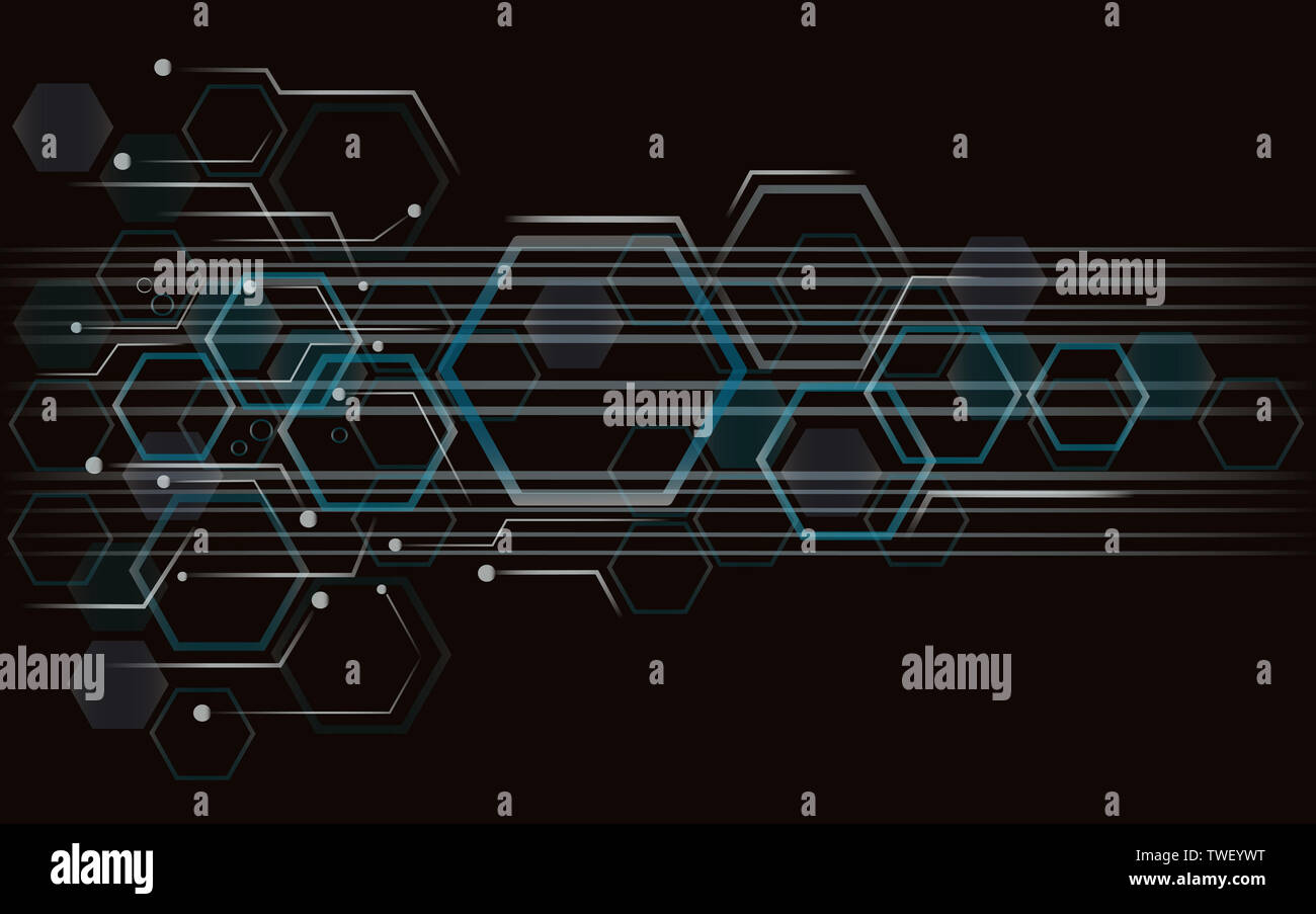the shape of hexagon concept design abstract technology background ...