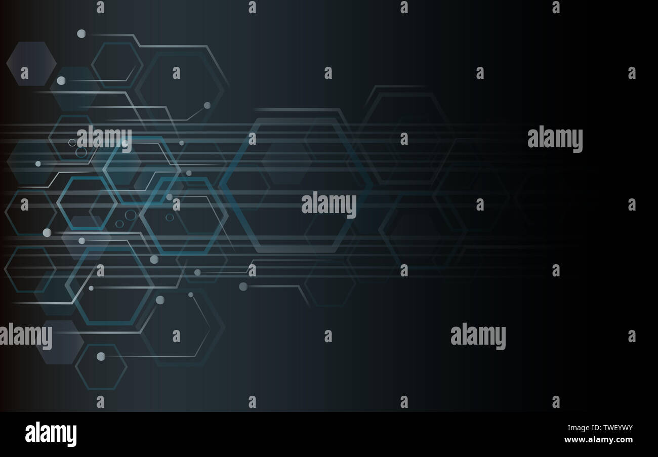 the shape of hexagon concept design abstract technology background ...