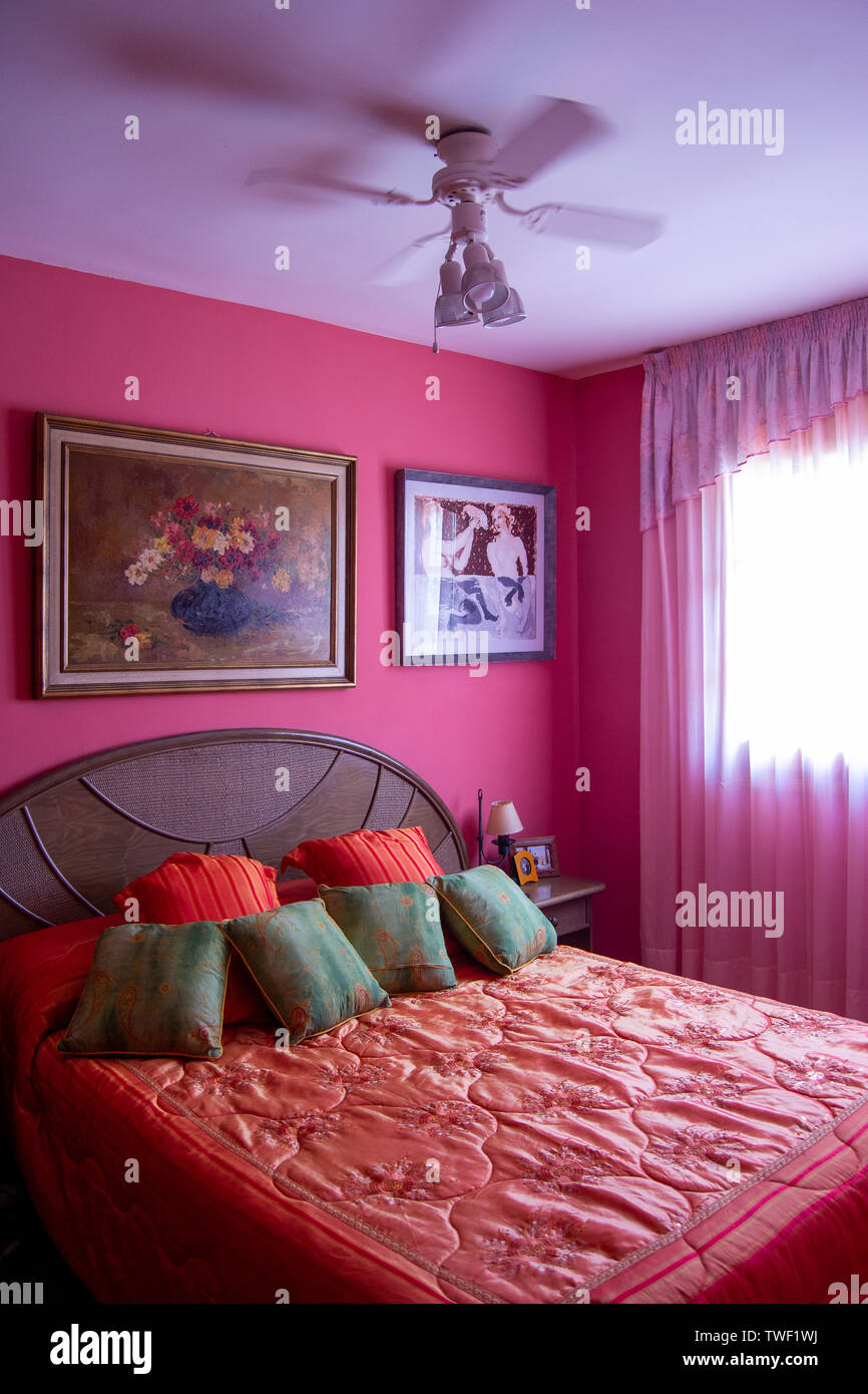 Pink Master Bedrom Decoration Stock Photo 256642334 Alamy