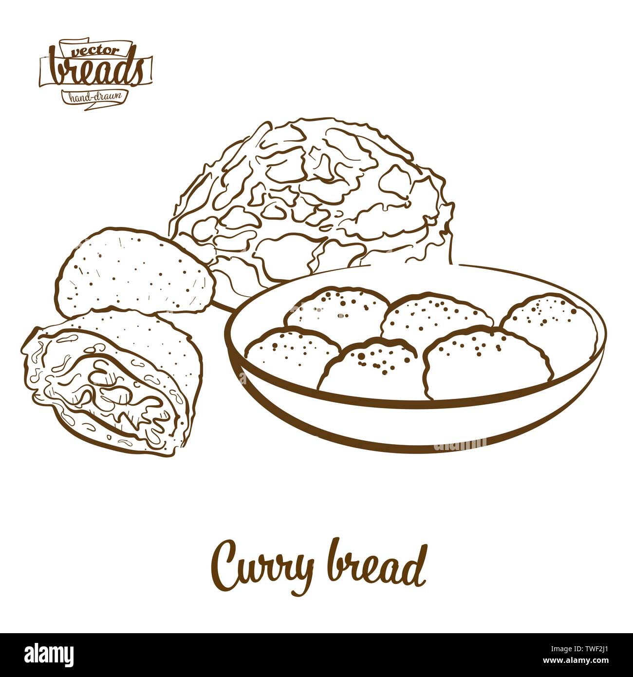 Vector hand drawn doodle curry Indian cuisine dish Design sketch - stock  vector 2843763 | Crushpixel