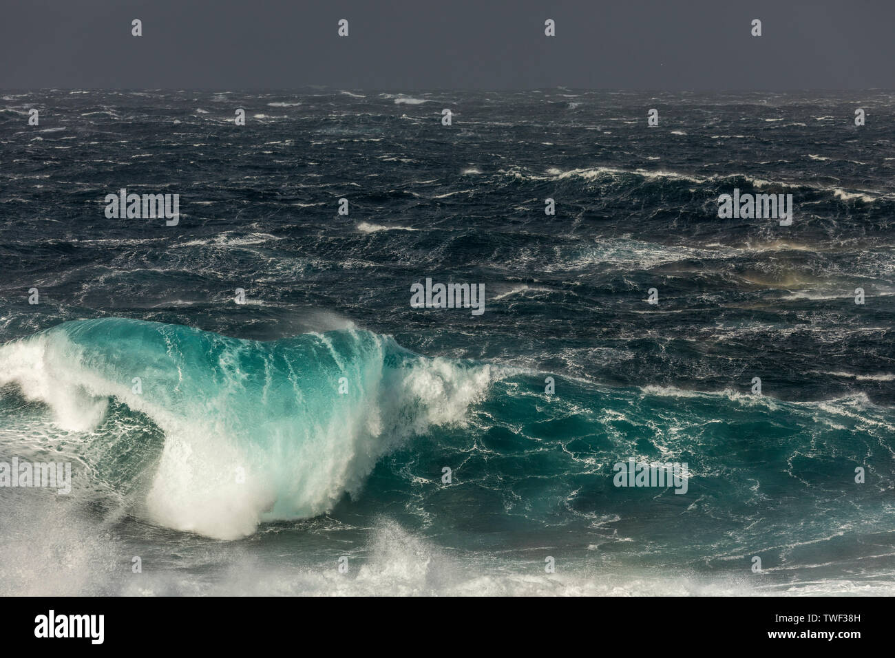 Stormy Sea; Fair Isle; Shetland; UK Stock Photo