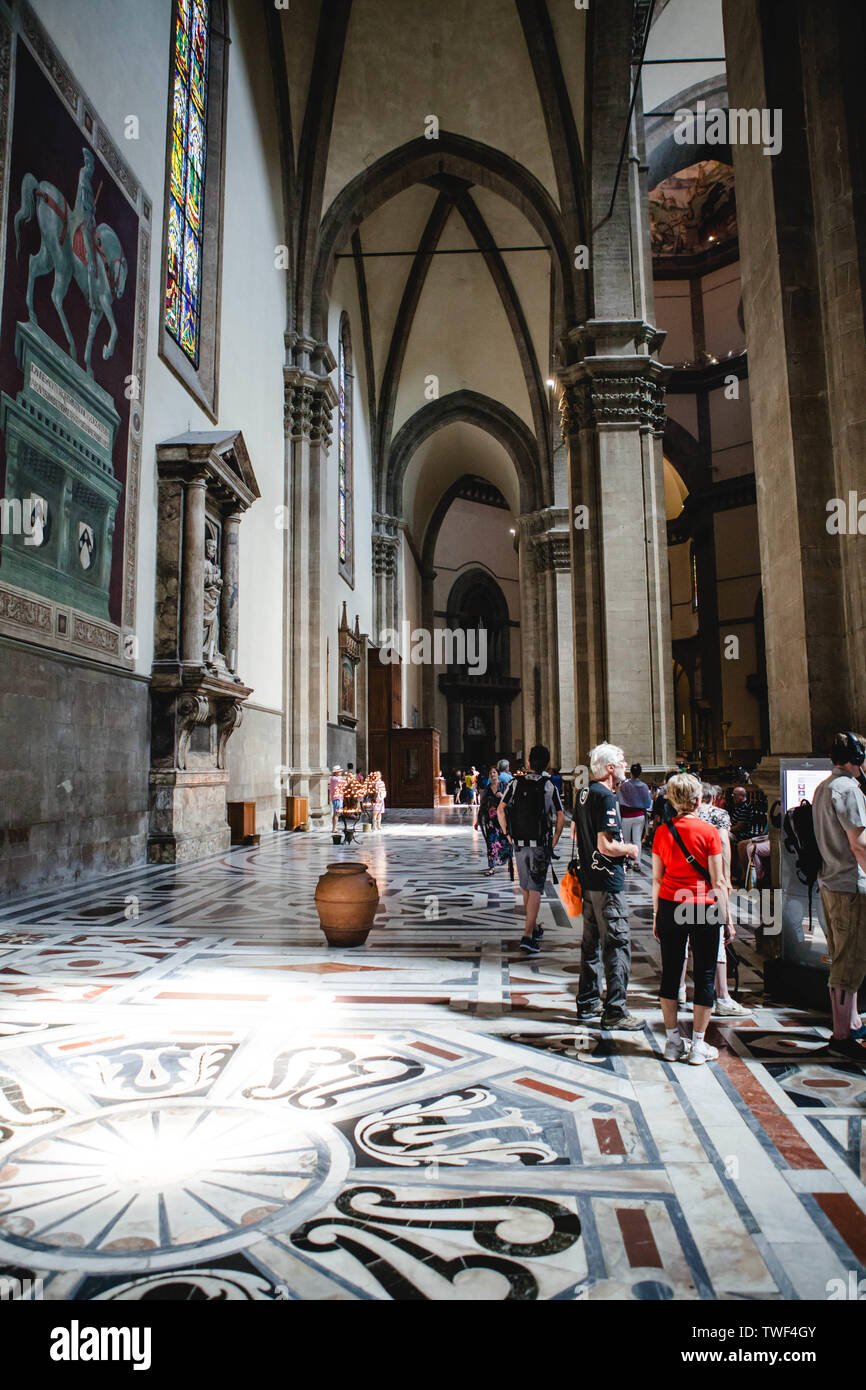 Inside Cattedrale di Santa Maria del Fiore Stock Photo