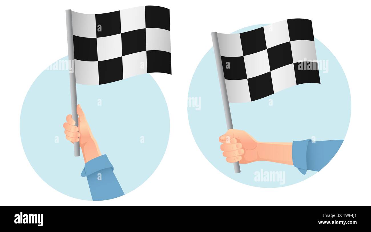 Start flag. Finish flag. illustration of racing flag Stock Photo - Alamy