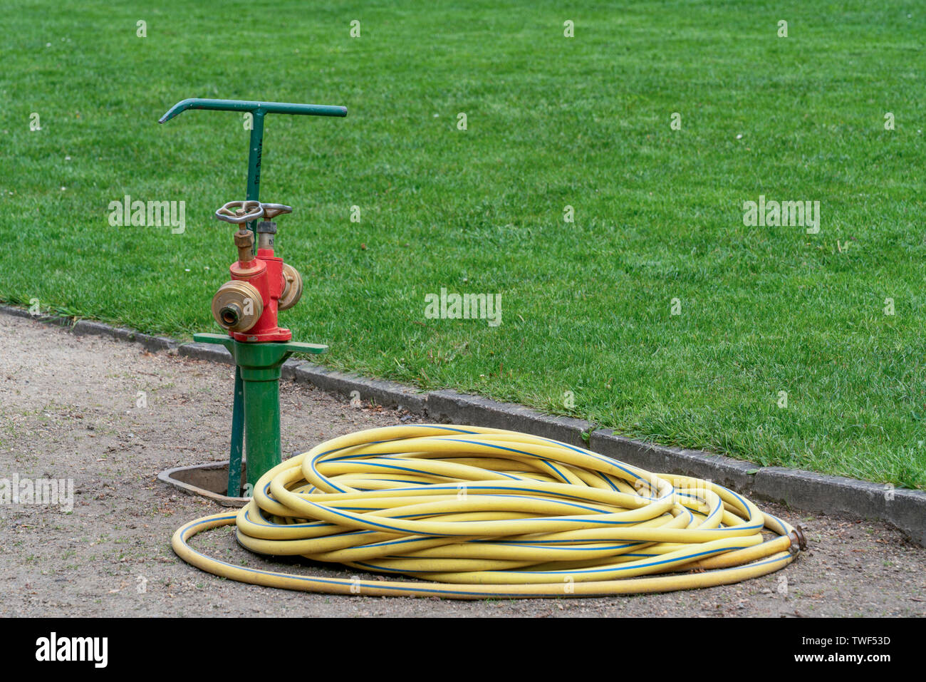 Professional irrigation system for public green areas and parks