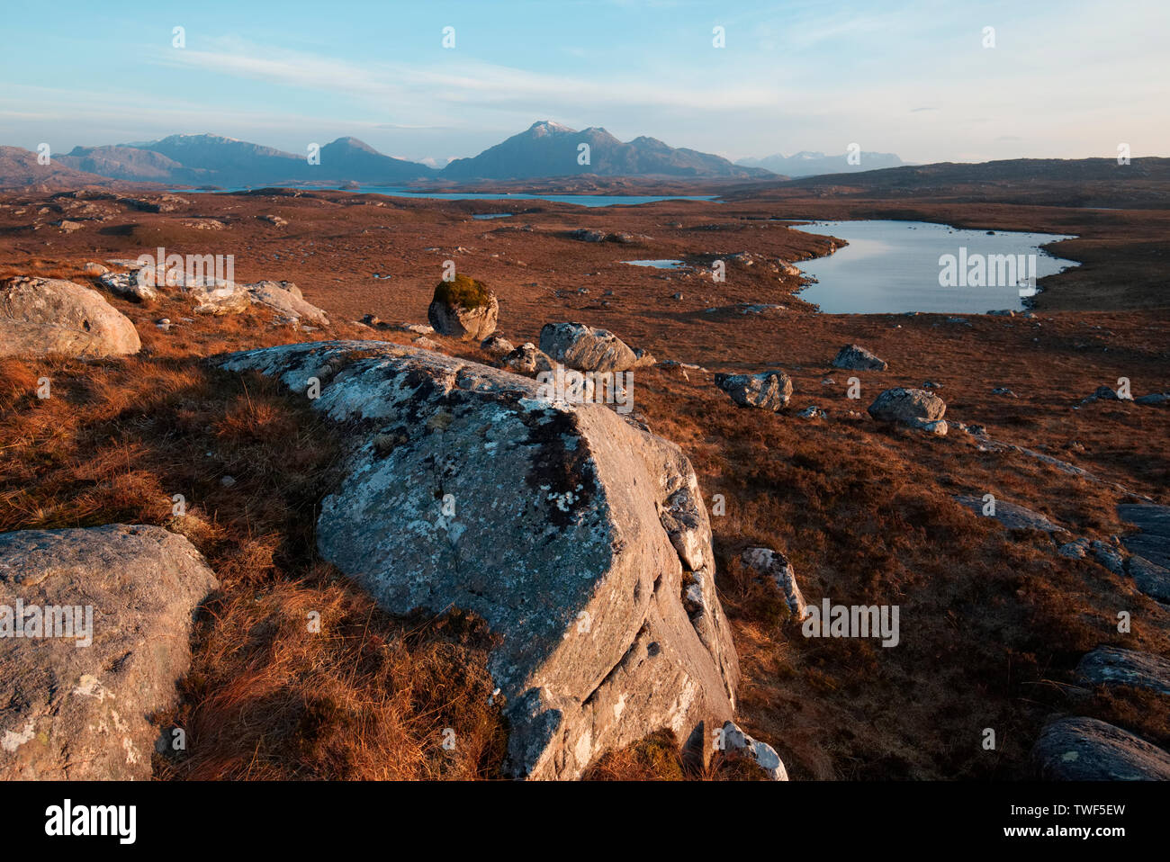 Wilderness landscape in Wester Ross, Highland Scotland Stock Photo