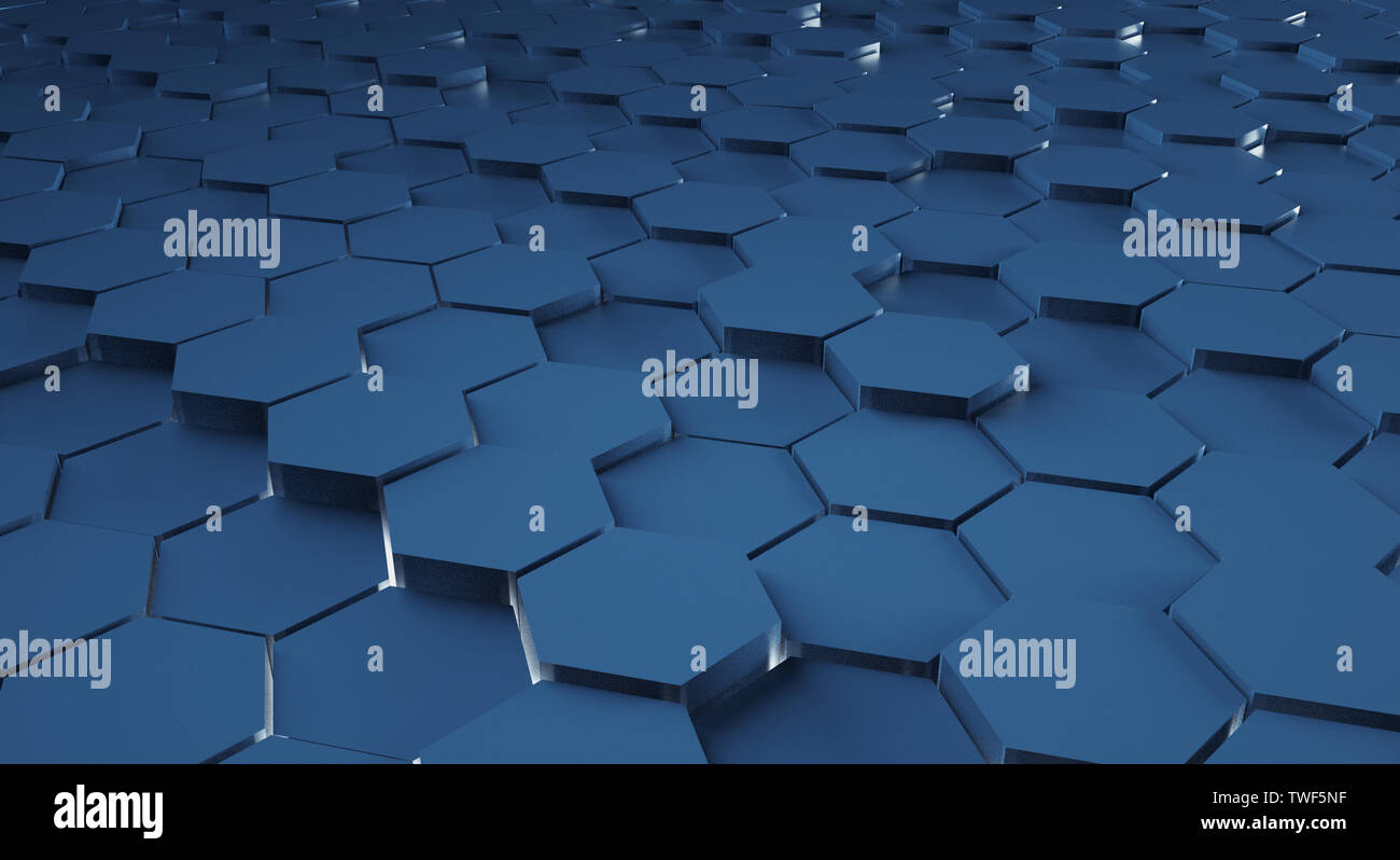 Hexagonal 3D background Stock Photo