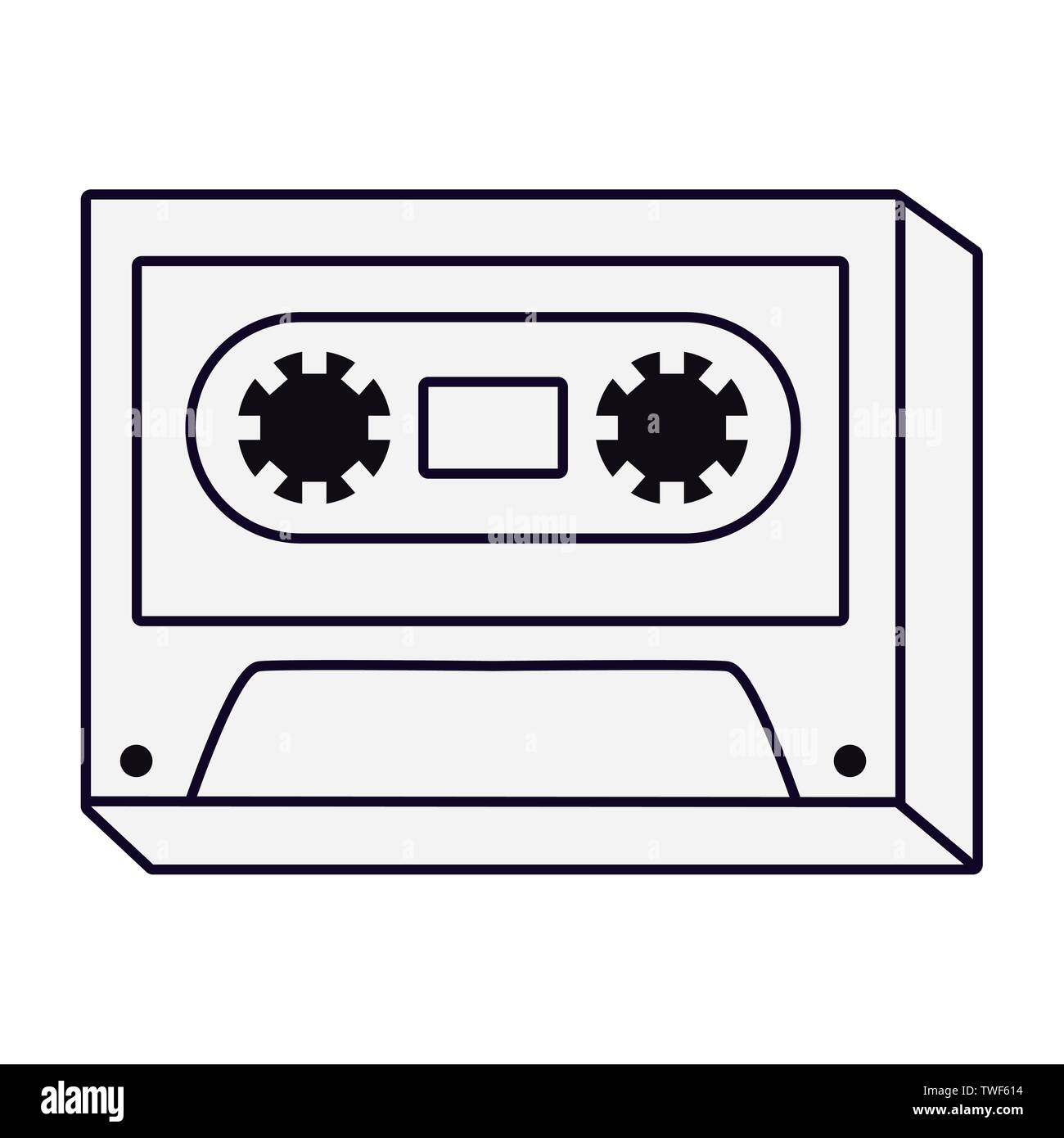 cassette comic pop art on white background vector illustration Stock ...