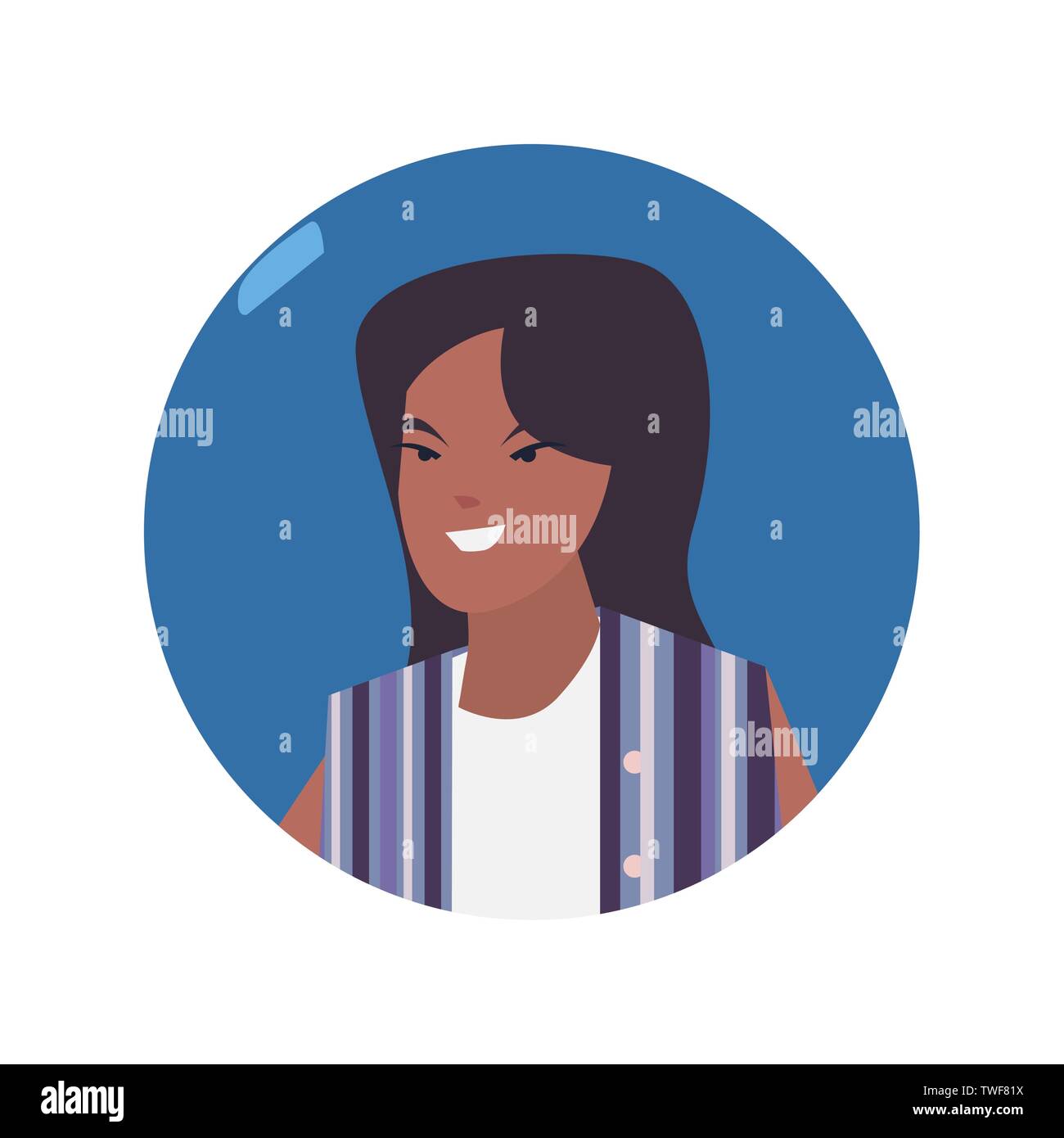 woman female character portrait design vector illustration Stock Vector ...
