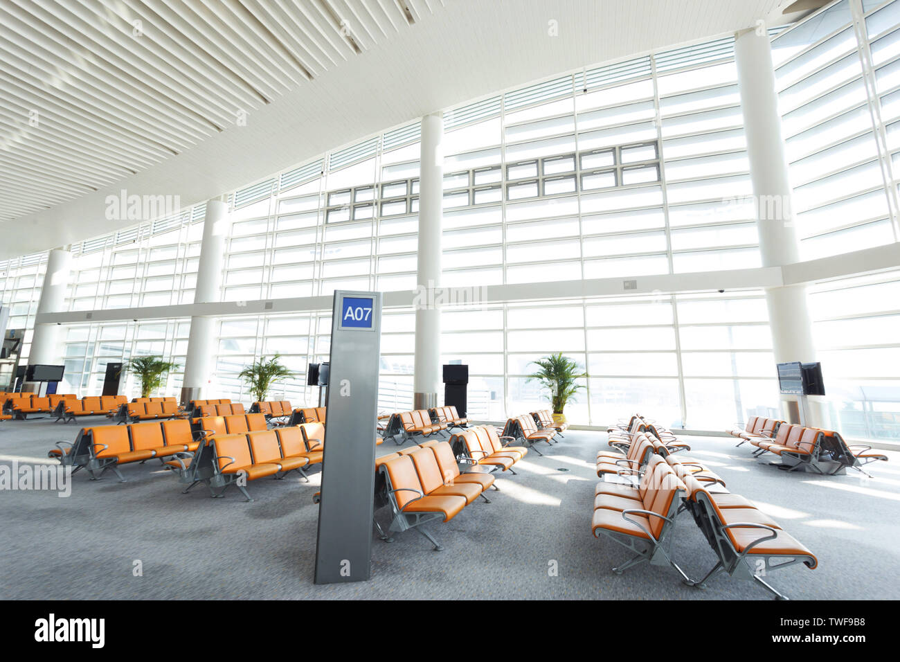Modern airport design hall interior Stock Photo - Alamy