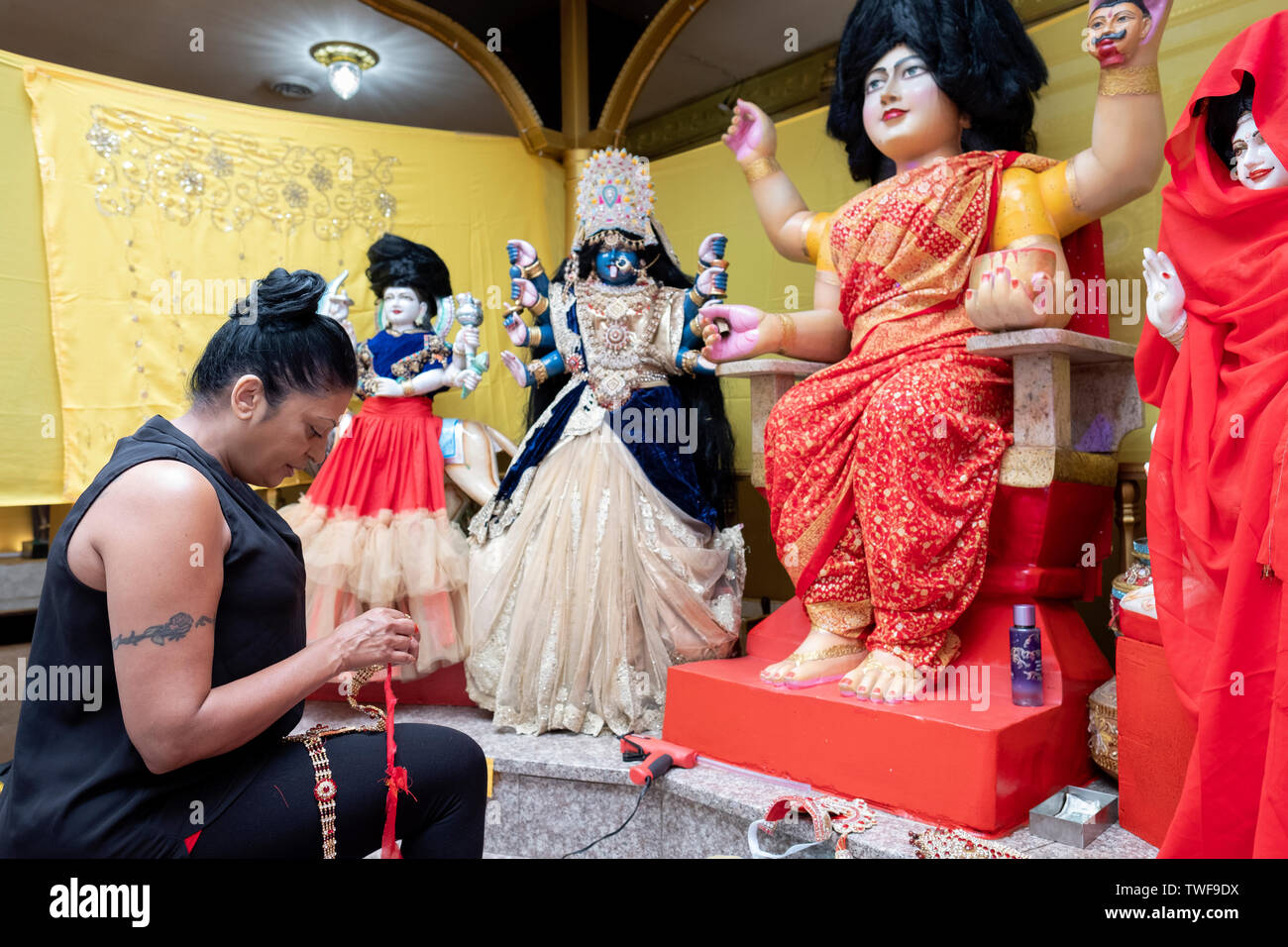 As part of a thanks giving ritual, a devout woman designed and ...