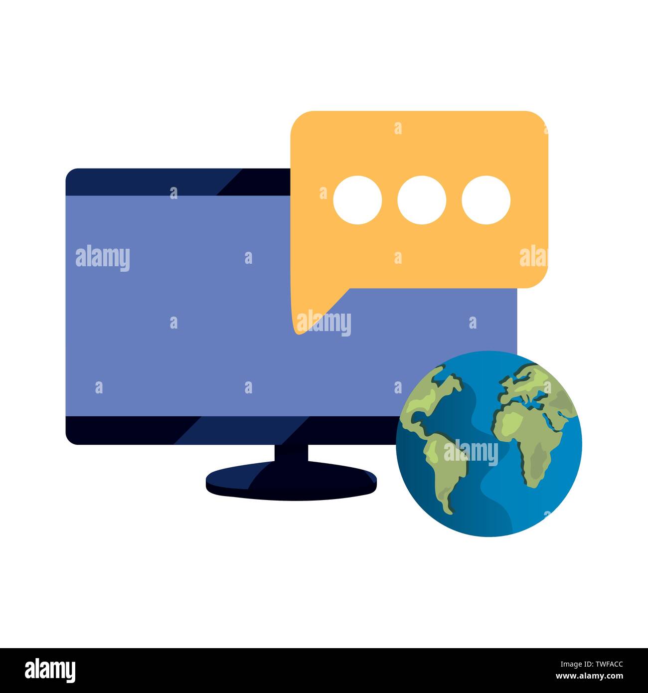 copyright of intellectual digital computer vector illustration design Stock Vector