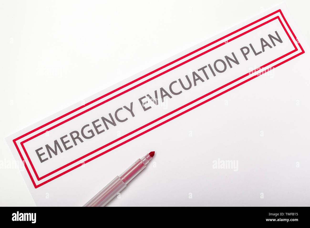 Emergency evacuation plan Stock Photo Alamy