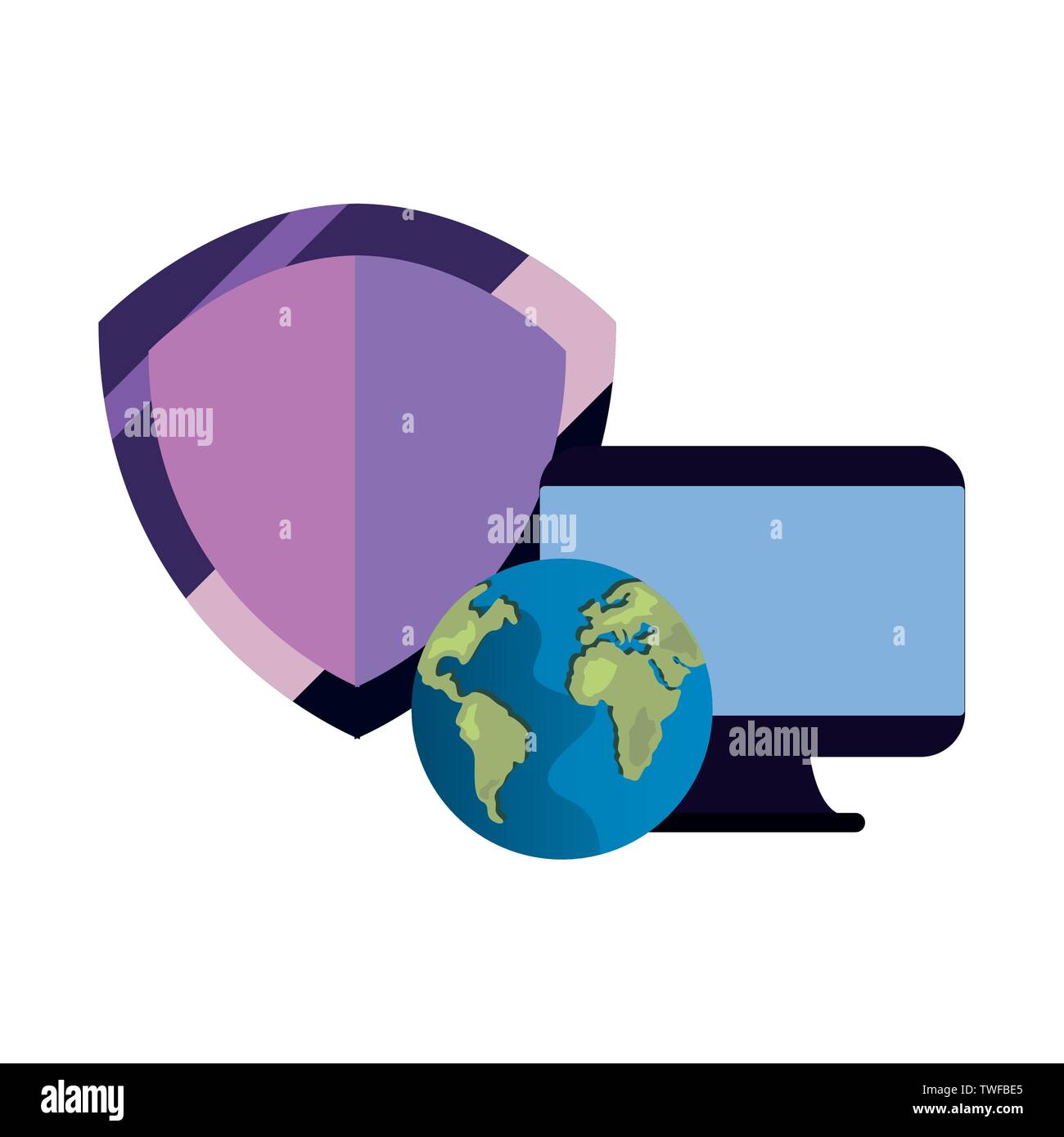 copyright of intellectual digital world vector illustration design Stock Vector