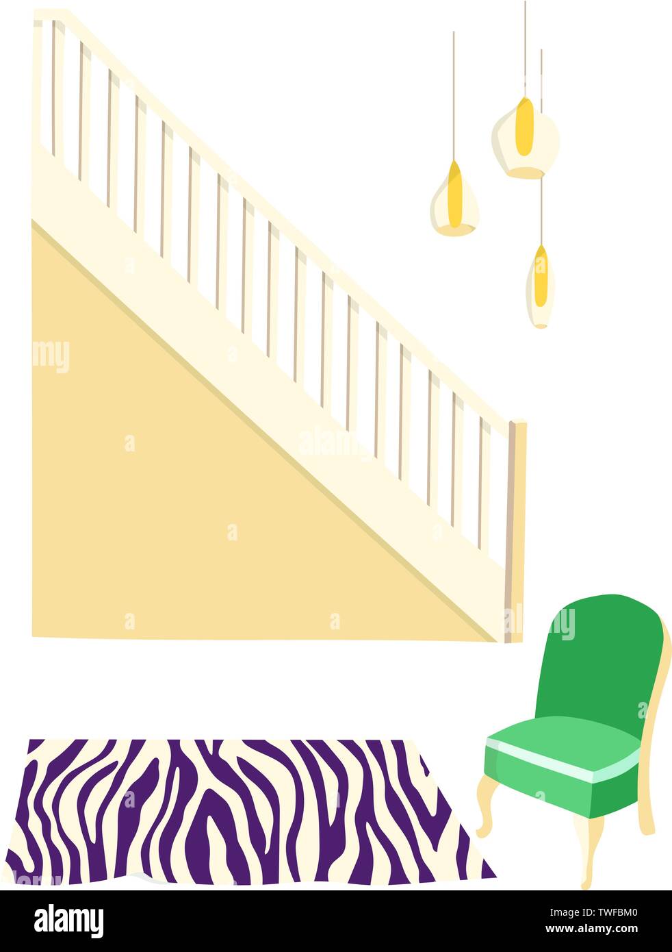 Room Interior Vector Illustration Of Retro Corridor Or Hallway Entrance With Furniture Cartoon Flat Background Of Apartment Stairs Coat And Hat On H Stock Vector Image Art Alamy