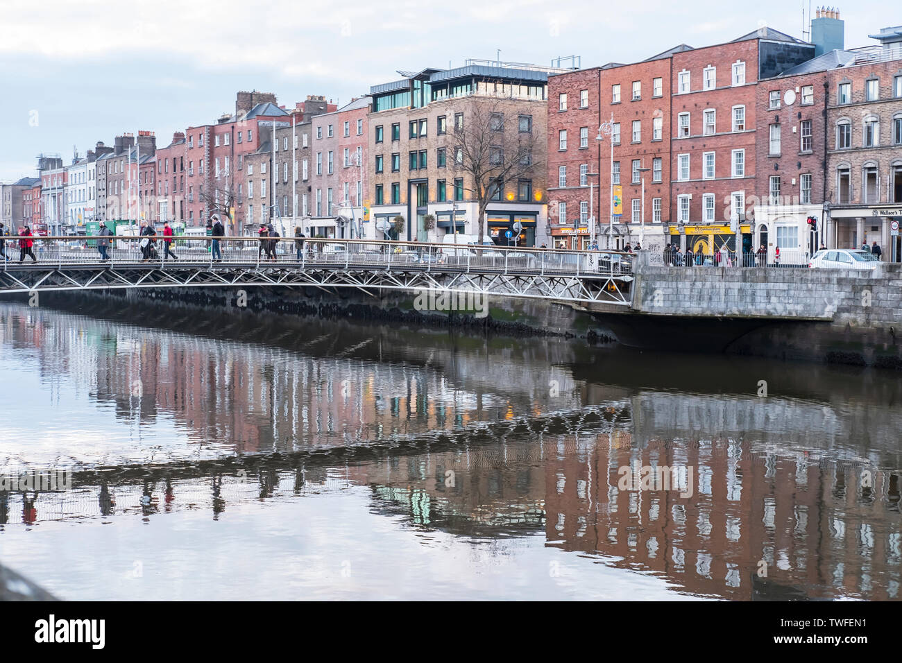 The cityscape of central Dublin. Stock Photo