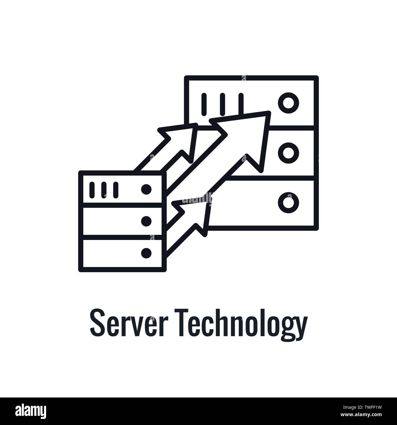 Website Data Transfer Icon - arrow imagery of transfer Stock Vector